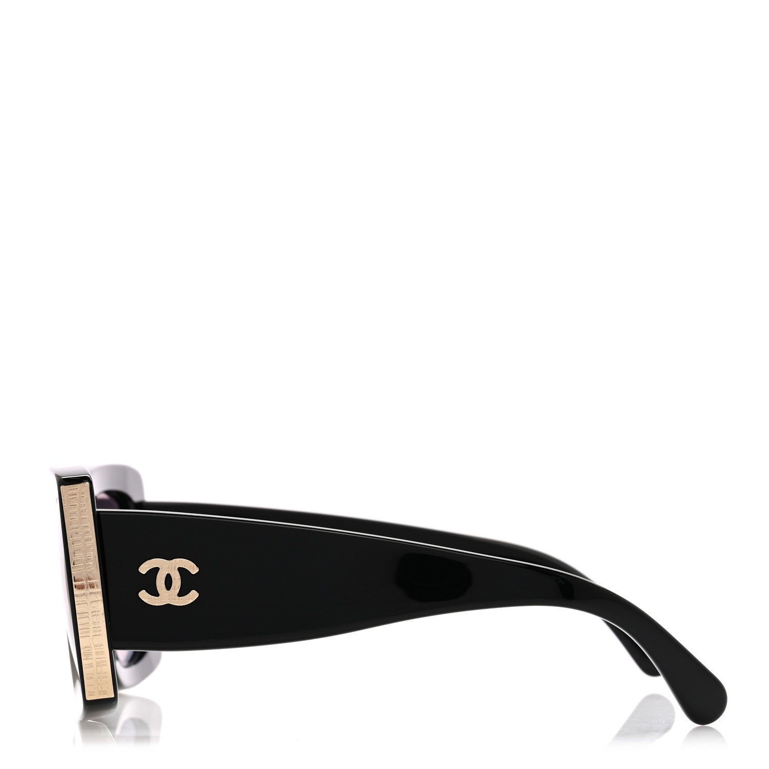 Acetate Rectangle Sunglasses 5435 Black