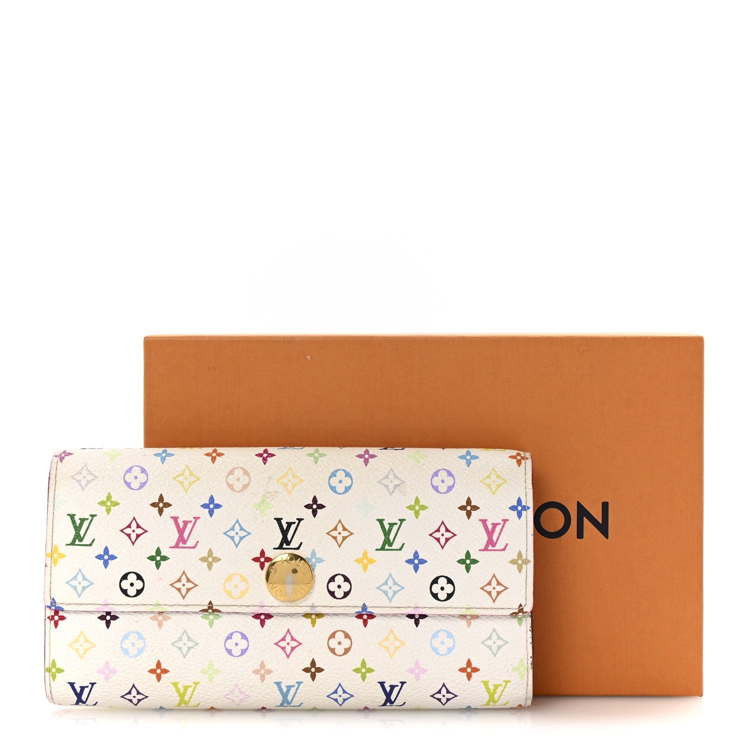 Monogram Multicolor Sarah Wallet White Litchi