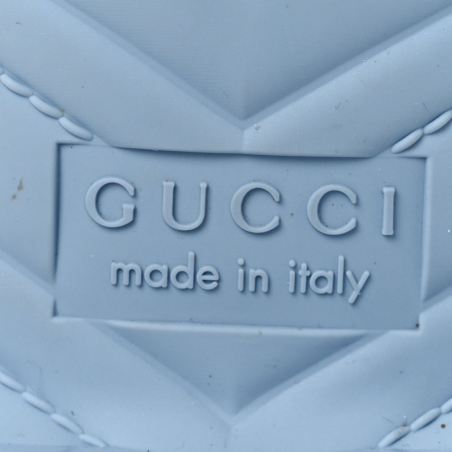 Rubber Gucci Logo Womens Platform 20/60mm Slide Sandals 38 Porcelain Light Blue