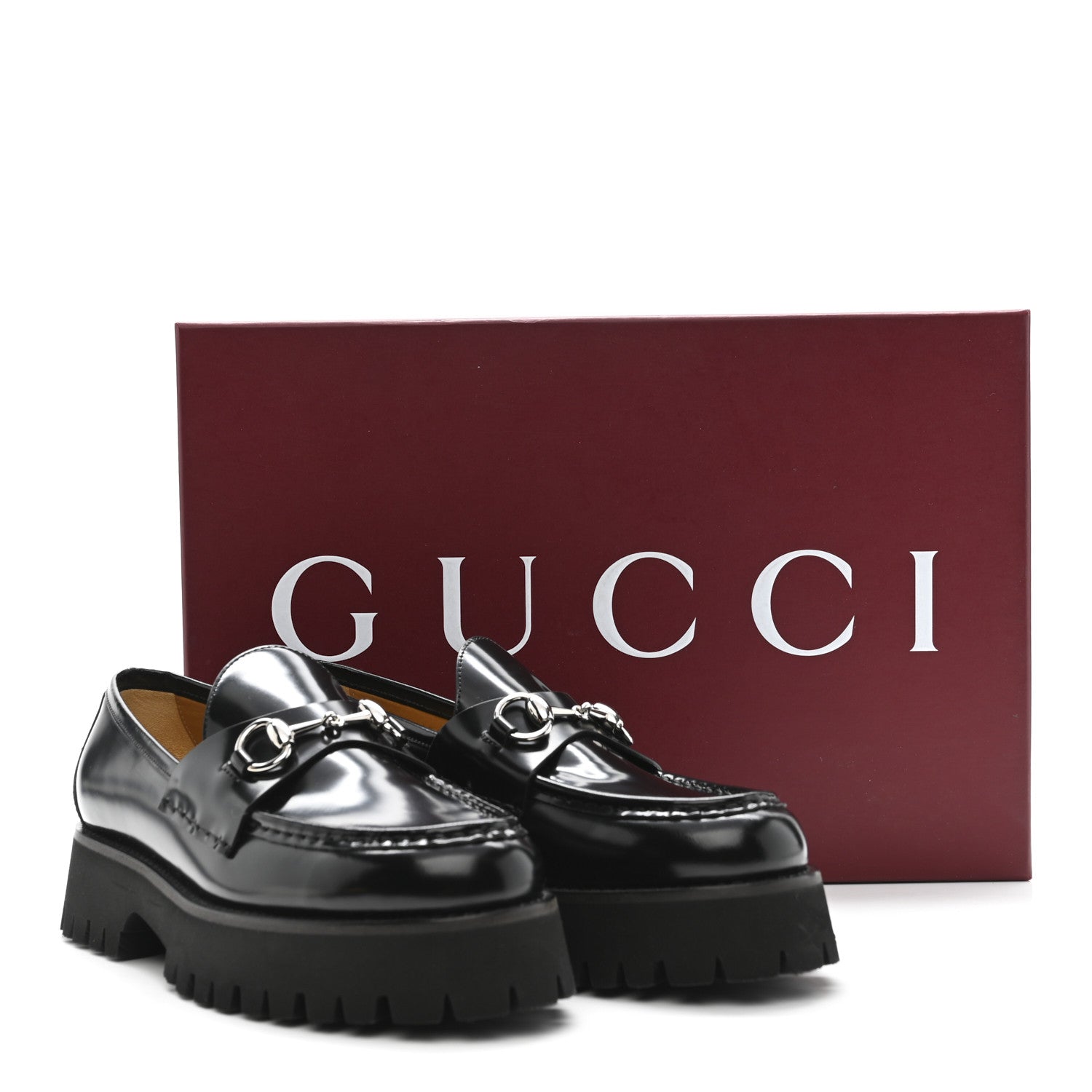 Cordovan Lux Womens Horsebit 45mm Platform Loafers 39.5 Black