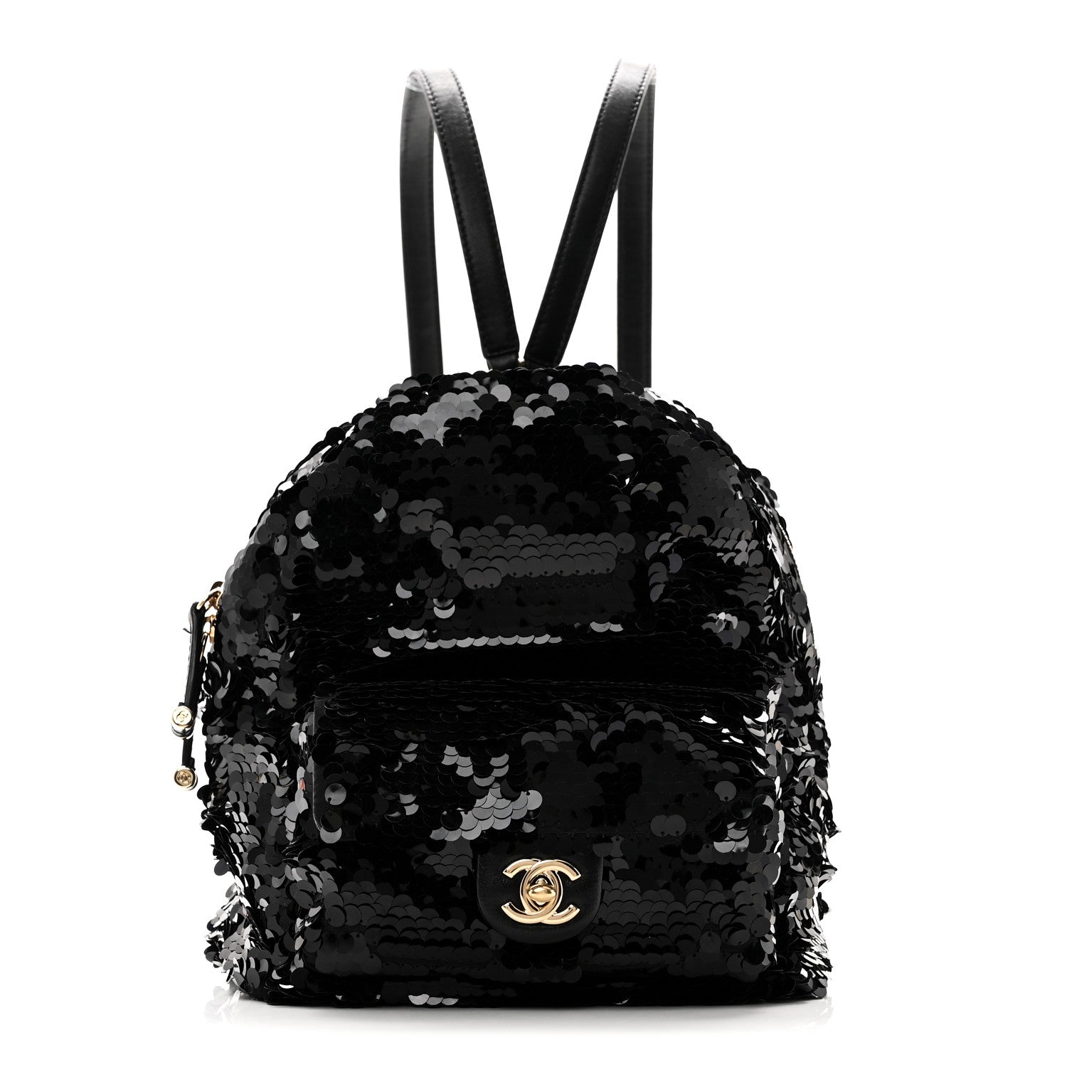Sequin Lambskin CC Backpack Black