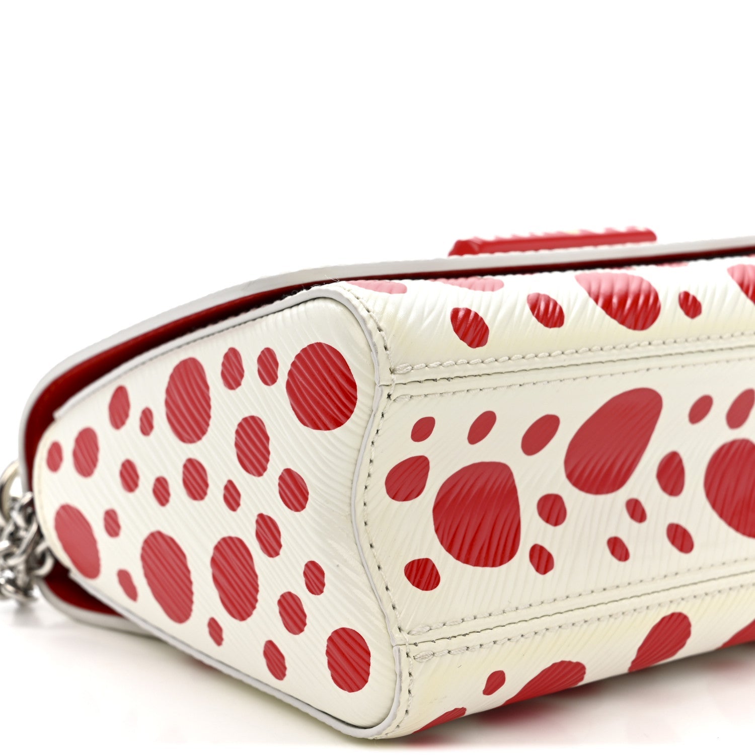 LV X YK Epi Infinity Dots Twist Shoulder Bag PM White Red