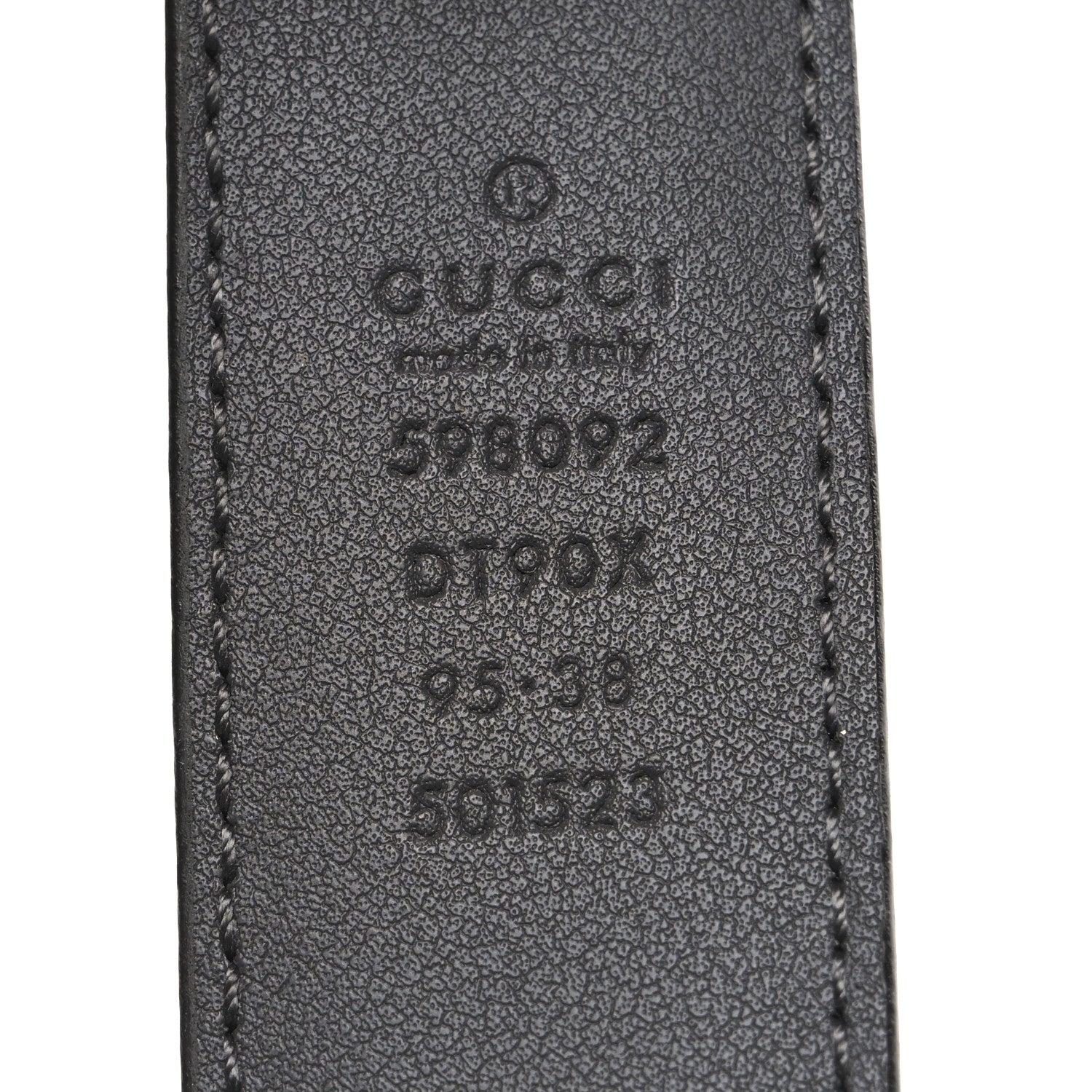 Smooth Calfskin Interlocking G Belt 95 38 Grey