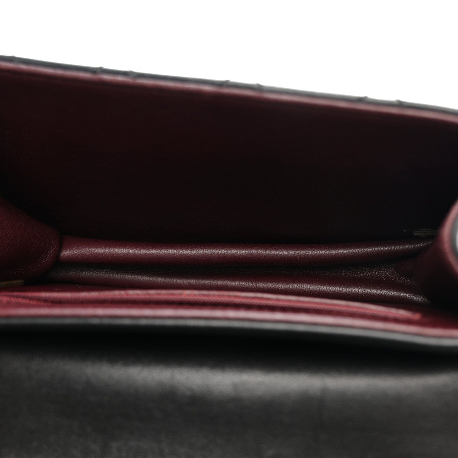 Sheepskin Quilted Mini Beauty Lock Flap Black