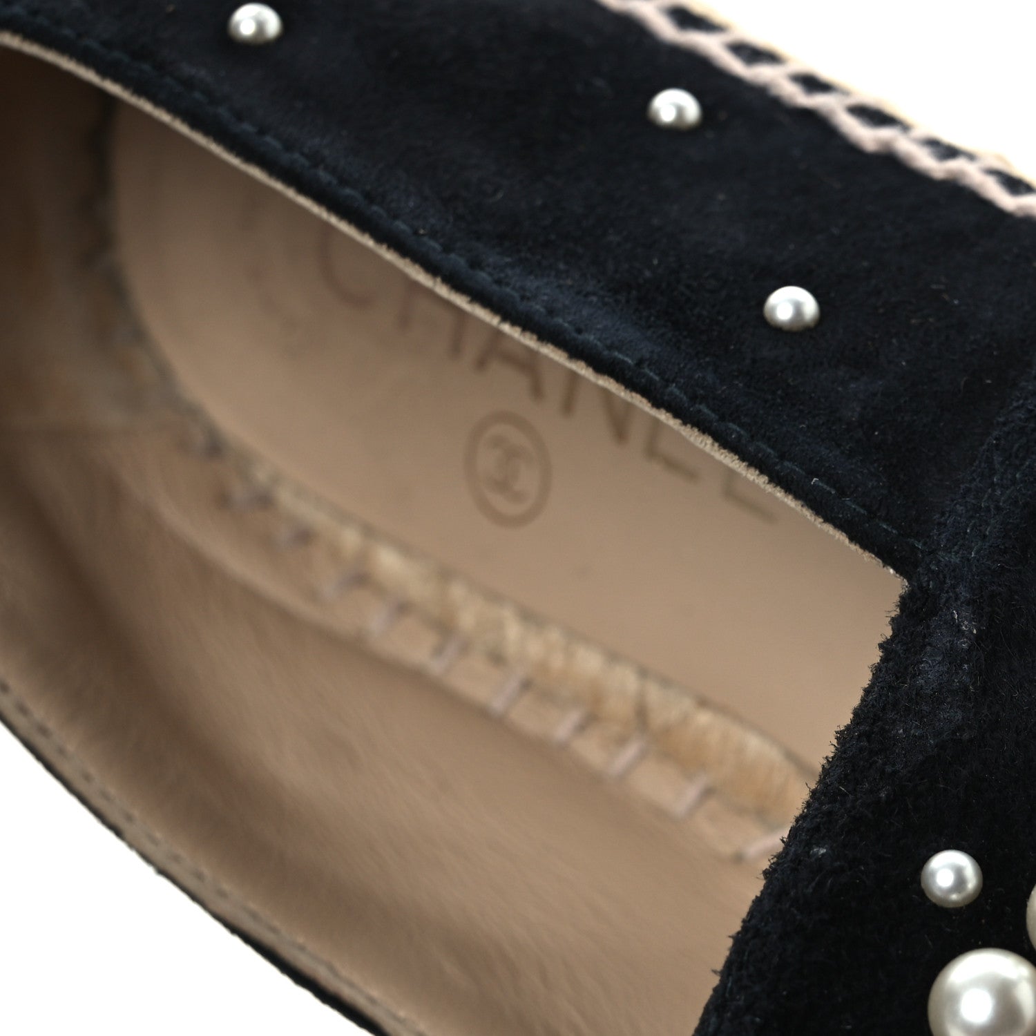 Suede Pearl CC Espadrilles 37 Black