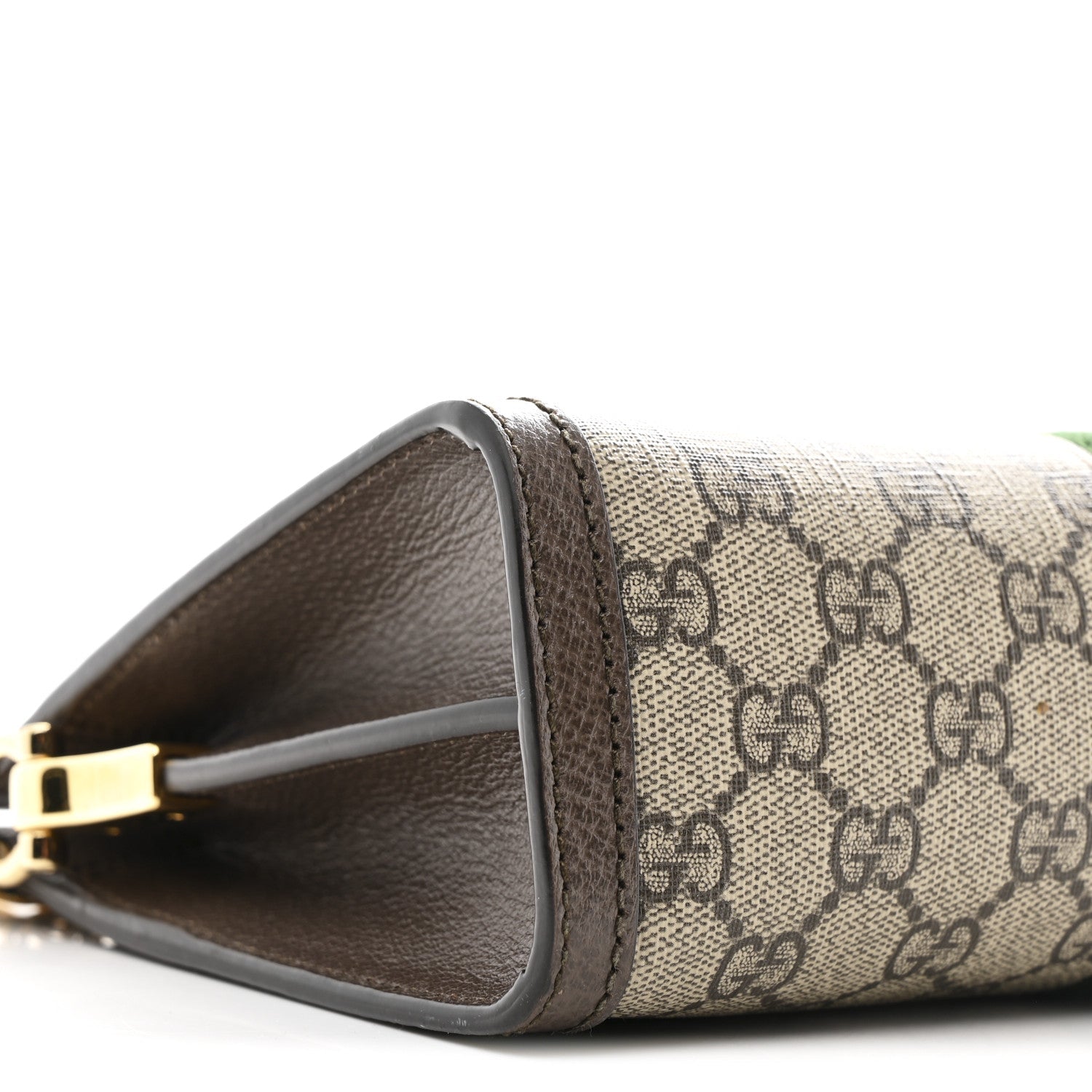 GG Supreme Monogram Web Small Ophidia Chain Shoulder Bag Brown