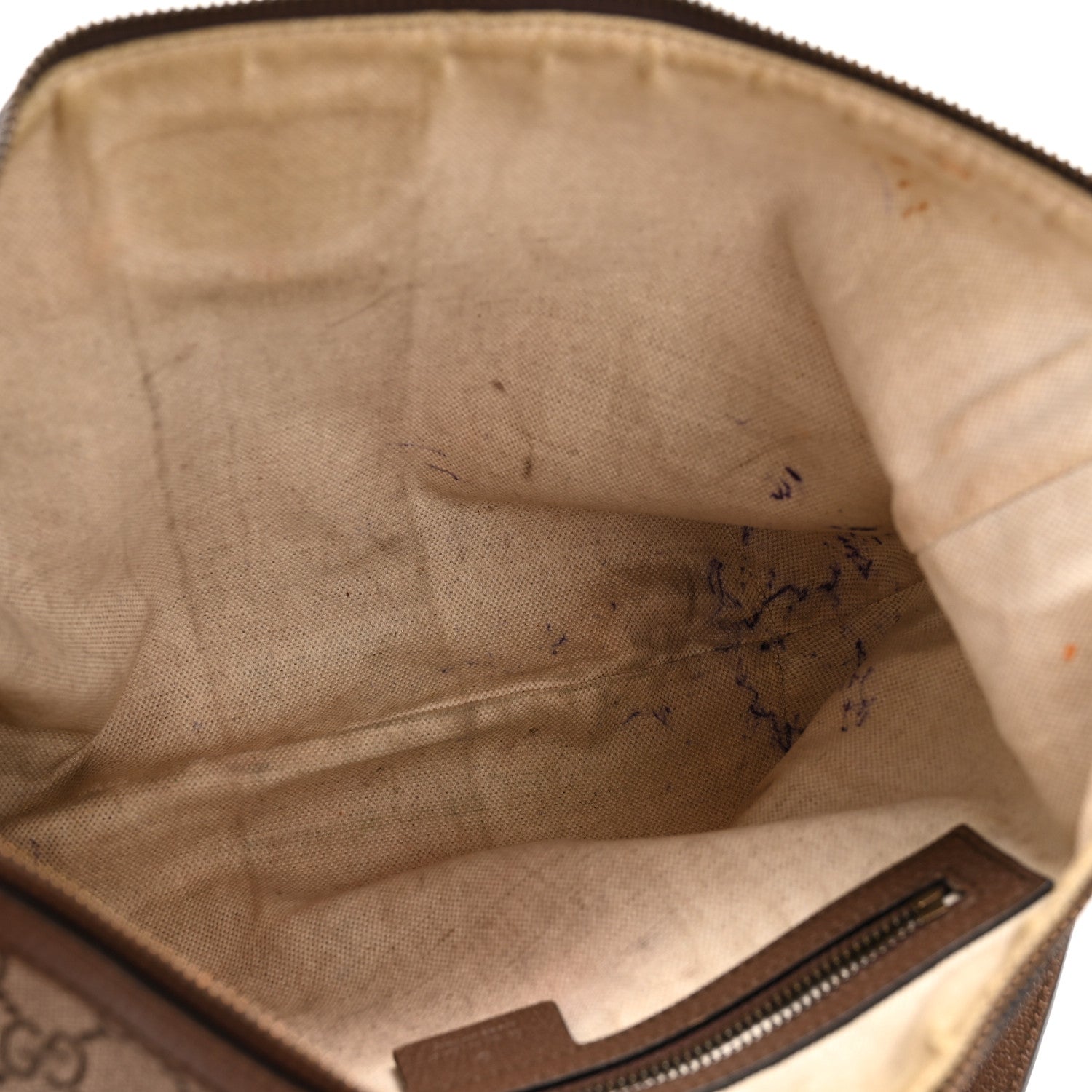 GG Supreme Monogram Web Small Ophidia Half Moon Hobo Brown