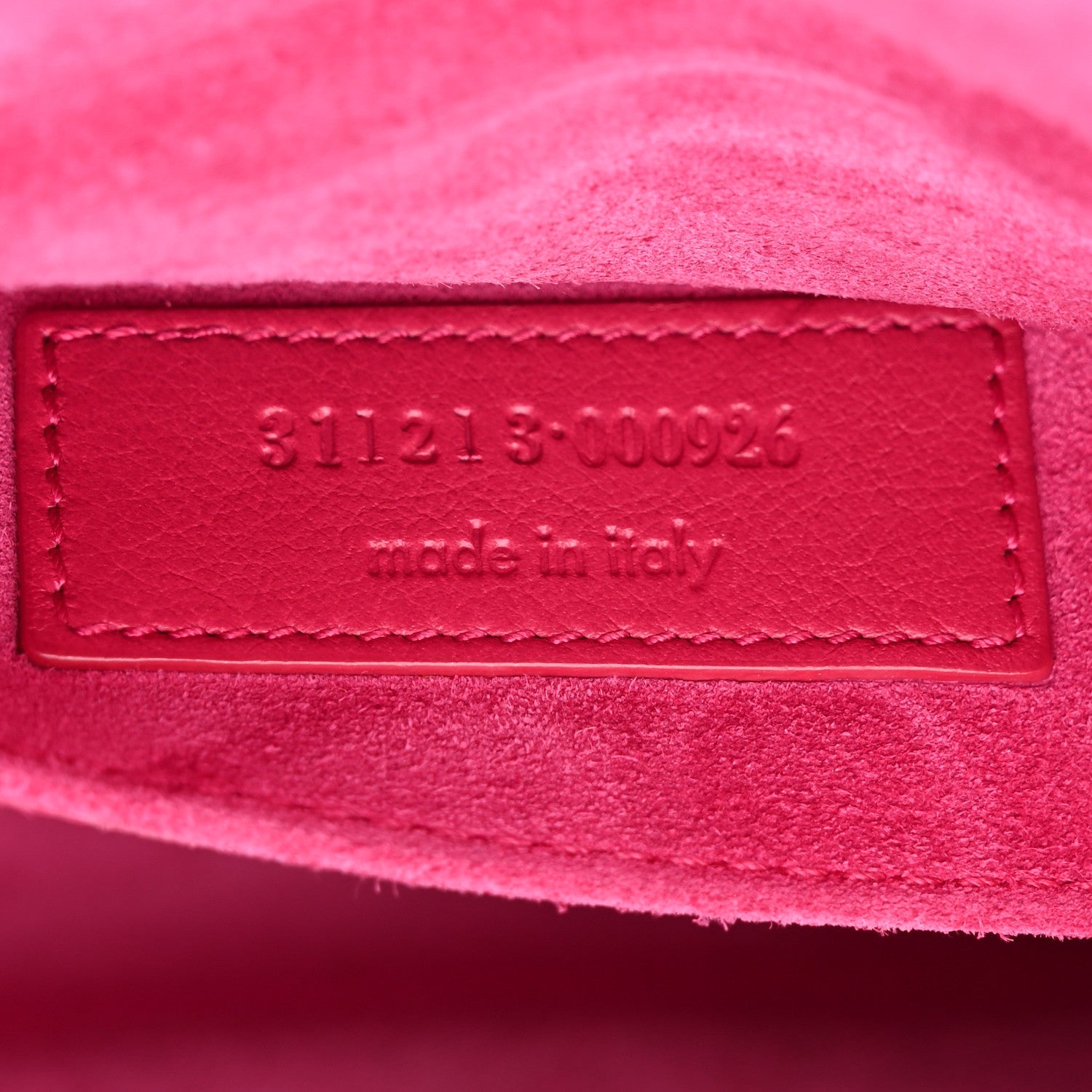 Calfskin Classic Y Ligne Clutch Fuchsia