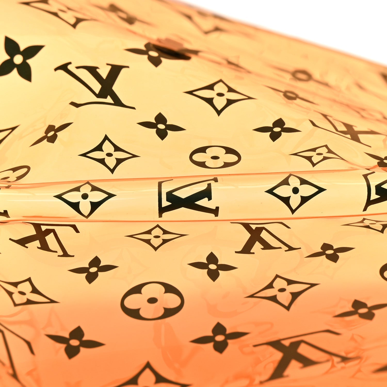 PVC Monogram Printed Envelope Pouch Orange