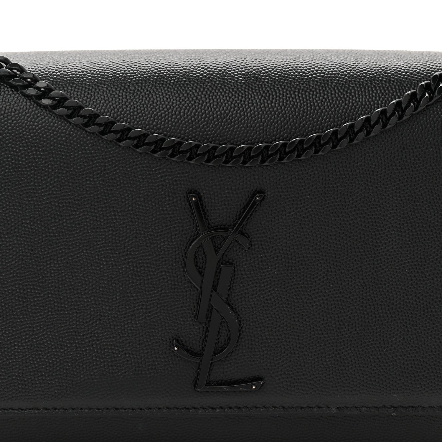Grain De Poudre Medium Classic Monogram Monochrome Kate Satchel Black