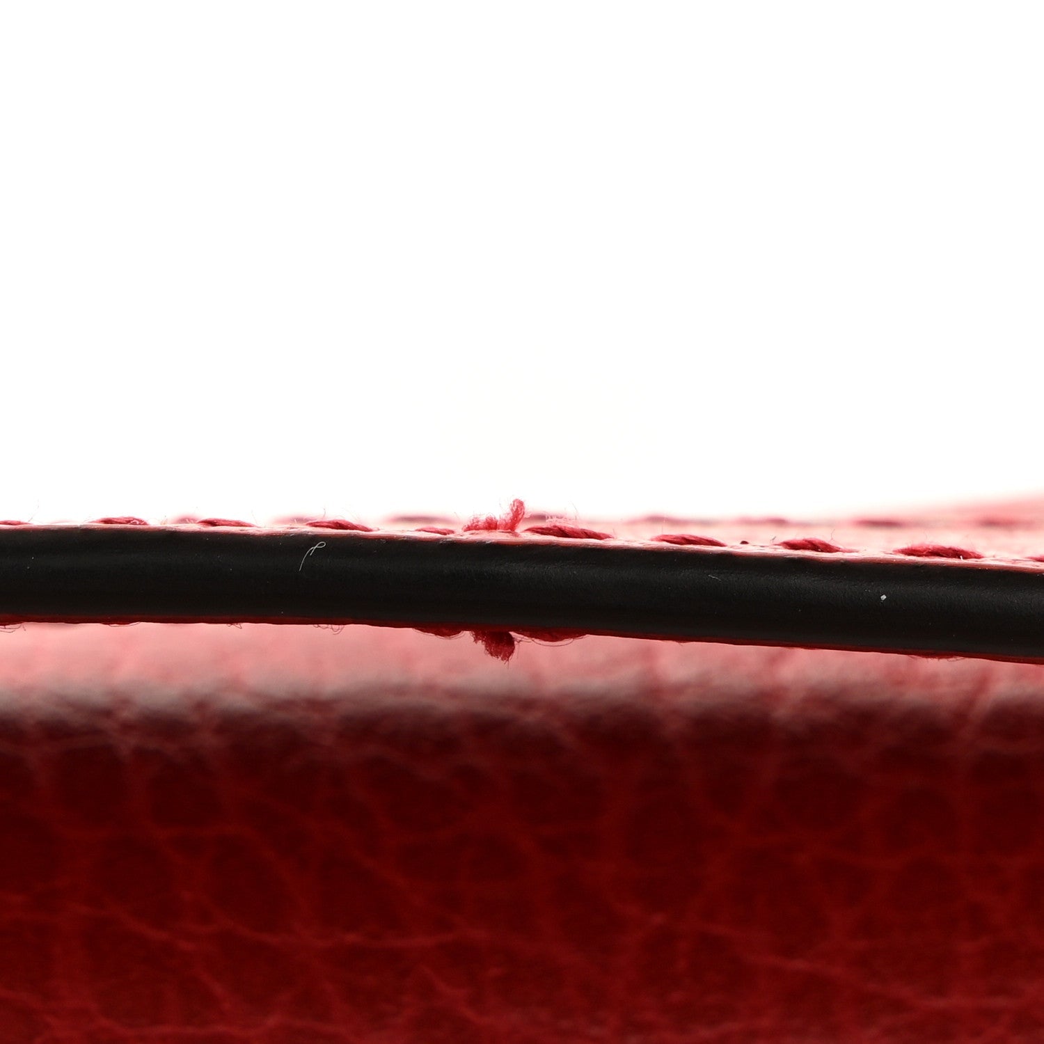 Dollar Calfskin Interlocking G Chain Wallet Red