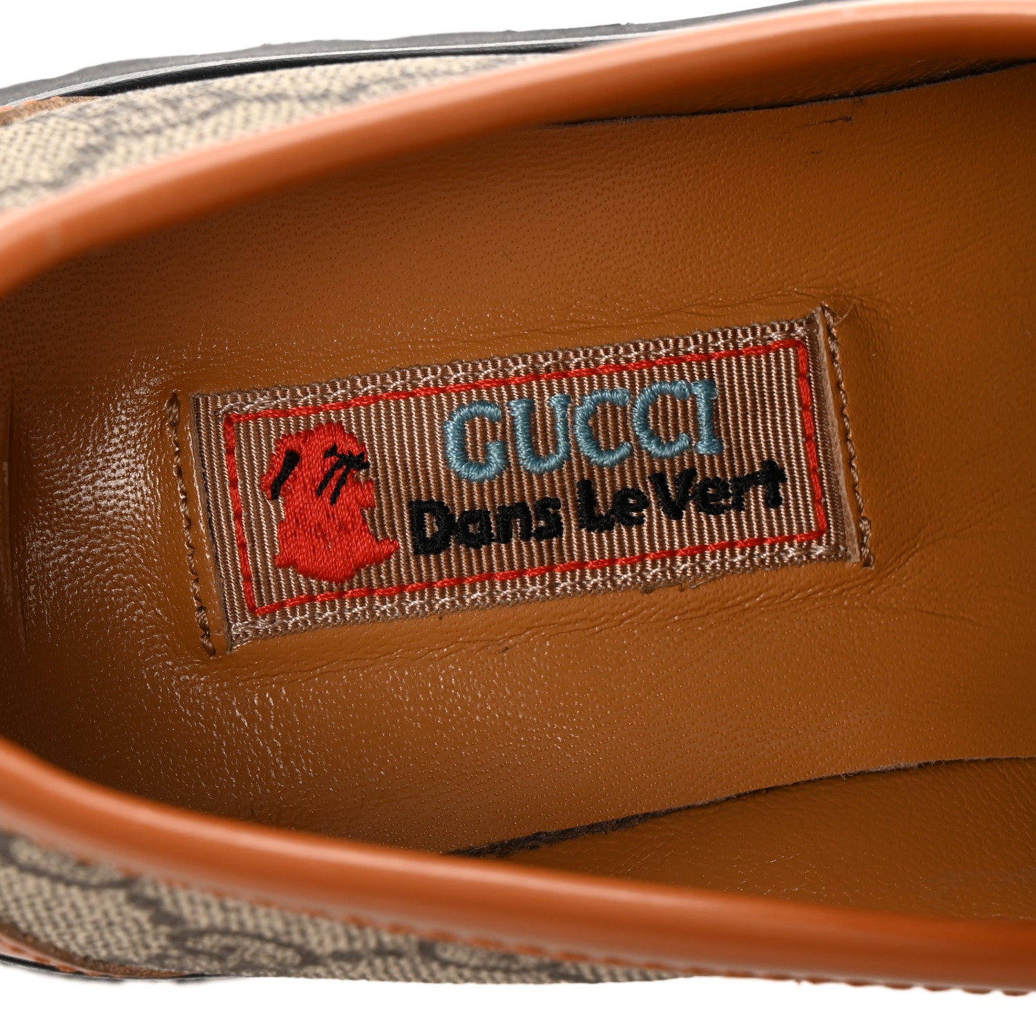 GG Supreme Monogram Cordovan Lux Womens Harald Horsebit 25mm Platform Loafers 36.5 Beige Ebony
