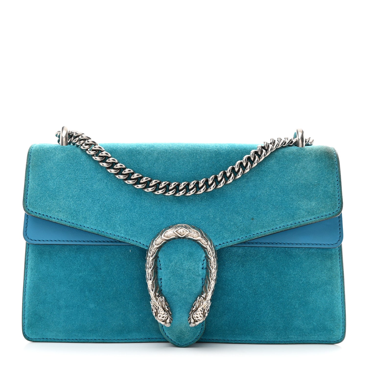 Suede Small Dionysus Shoulder Bag Blue