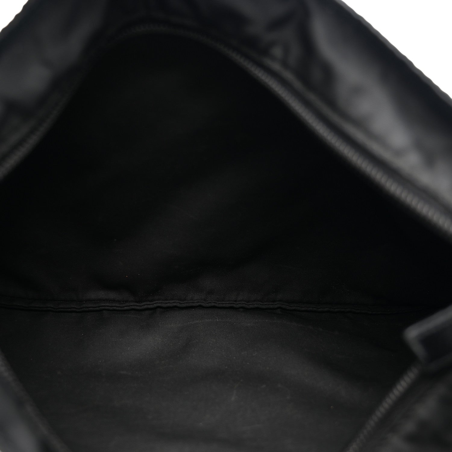 Tessuto Nylon Flat Messenger Bag Black