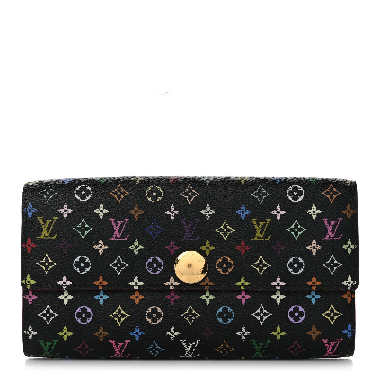 Monogram Multicolor Sarah Wallet Black Pistache