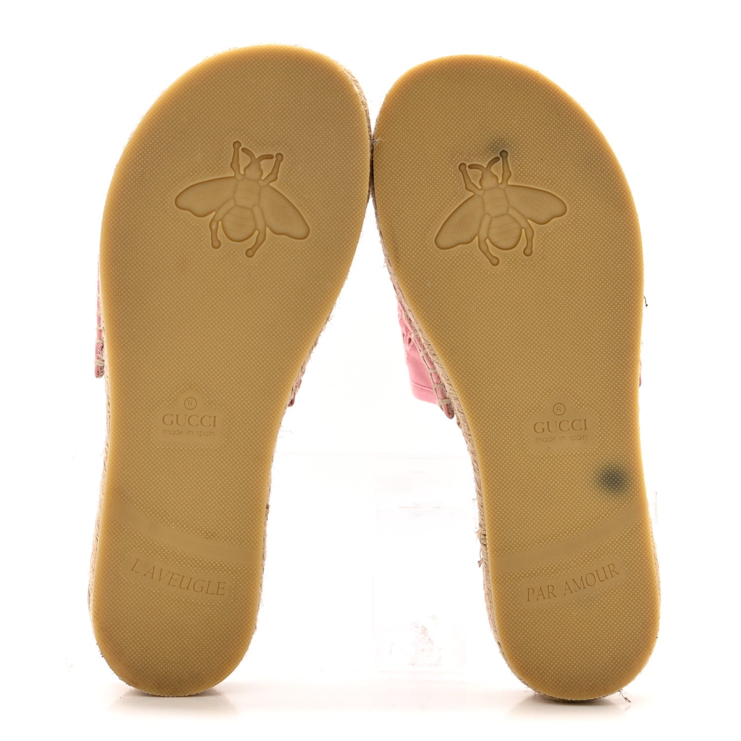 Canvas Interlocking G Damita Espadrille Sandals 37.5 Wild Rose