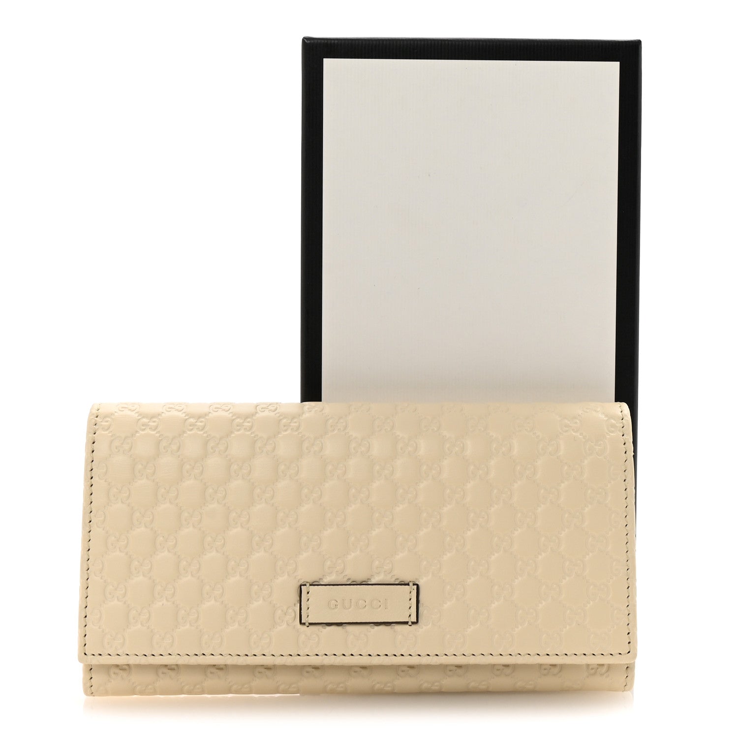 Soft Microguccissima Continental Wallet White