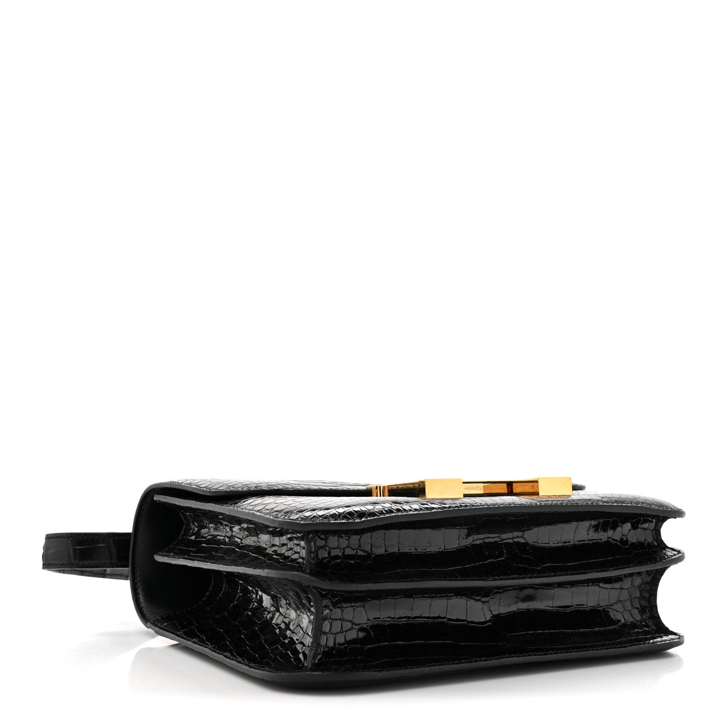 Shiny Porosus Crocodile Constance 24 Black