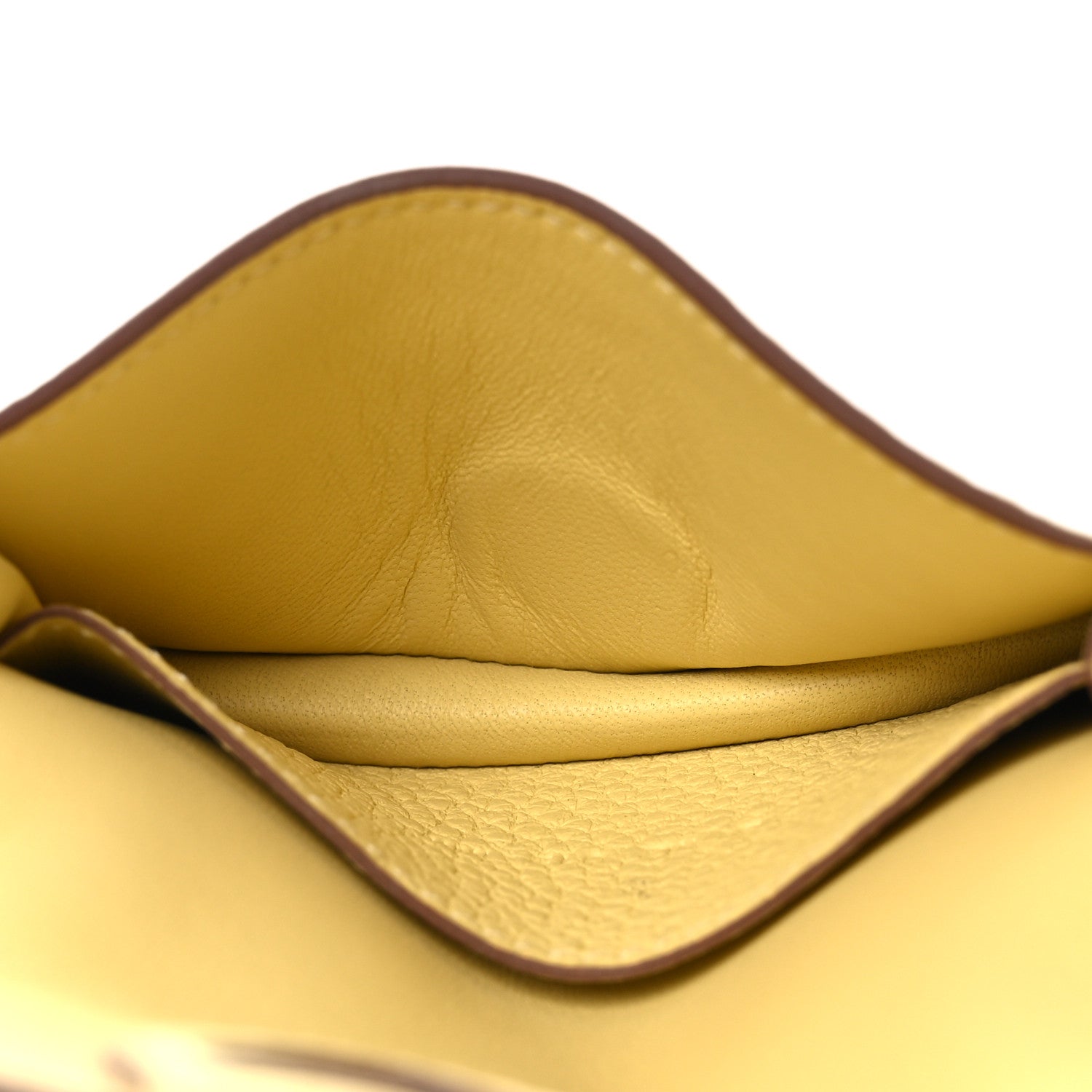 Togo Dogon Card Case Jaune Poussin