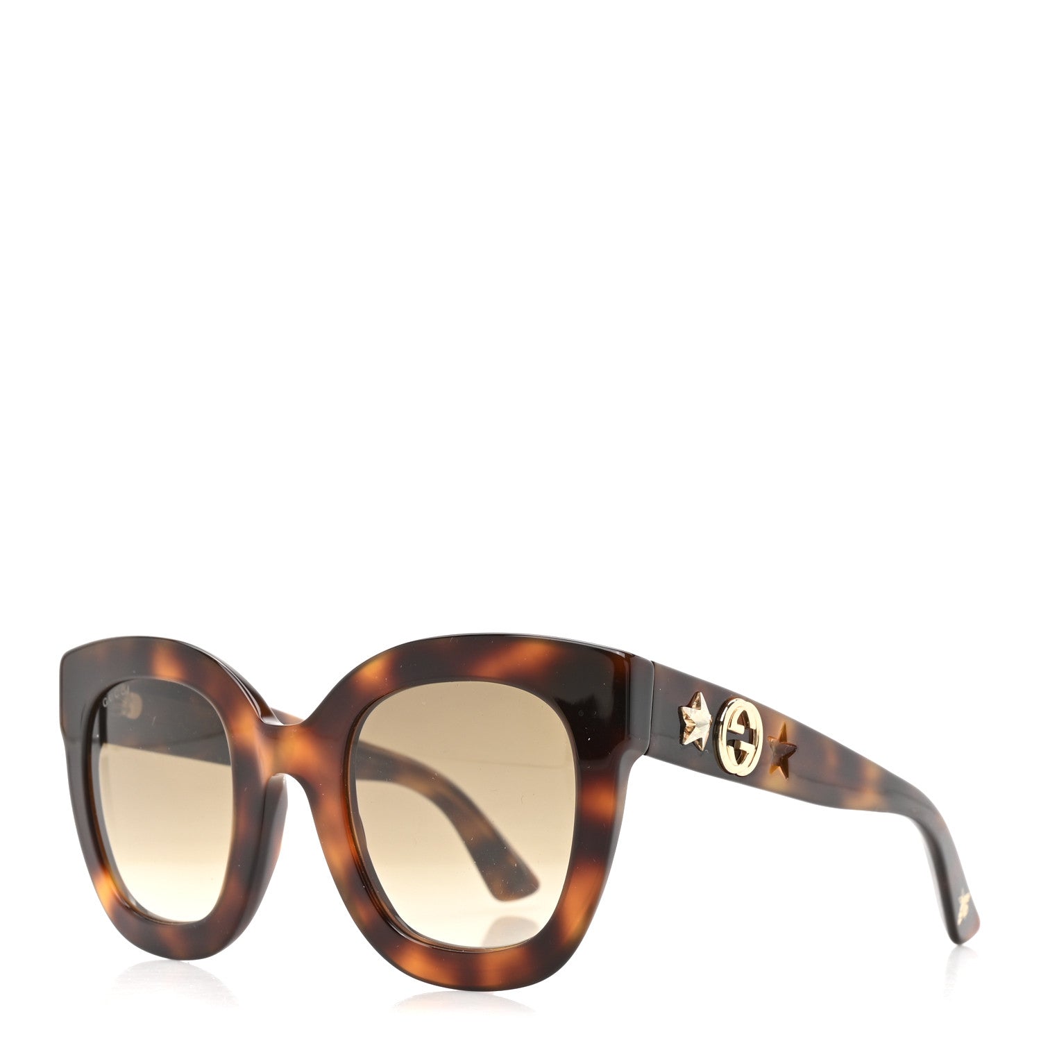 Round Frame Star Sunglasses GG0208S Tortoise