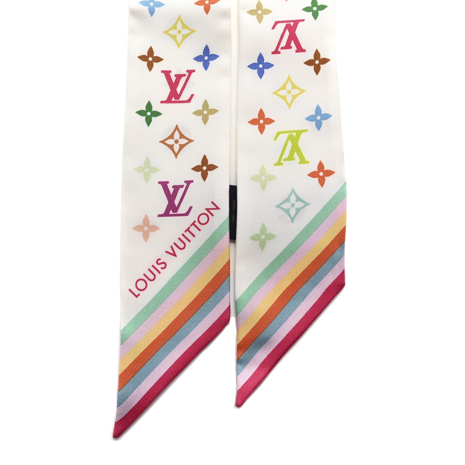 LV X TM Silk Monogram Multicolor BB Bandeau White