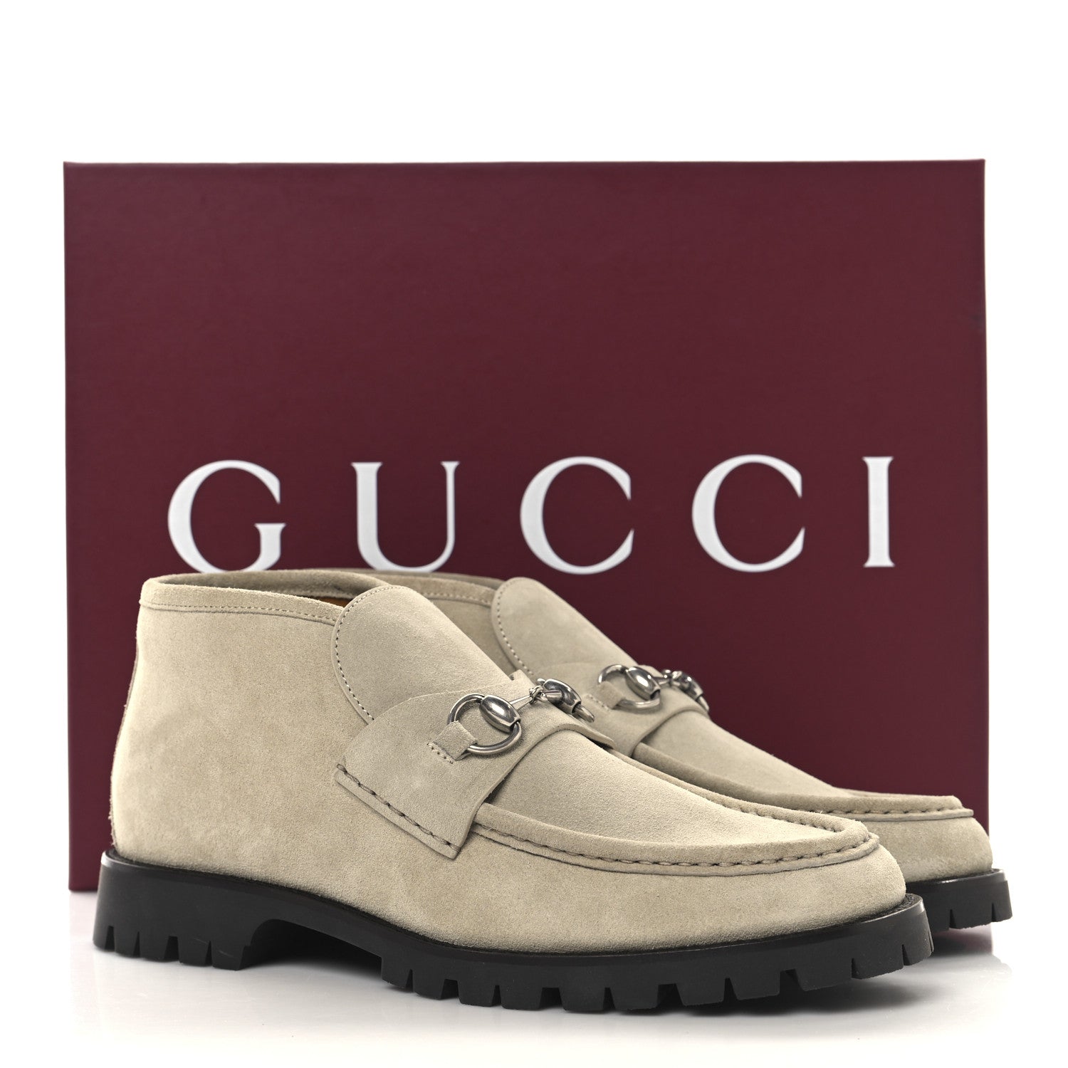 Suede Mens Horsebit Ankle Boots 8.5 Beige