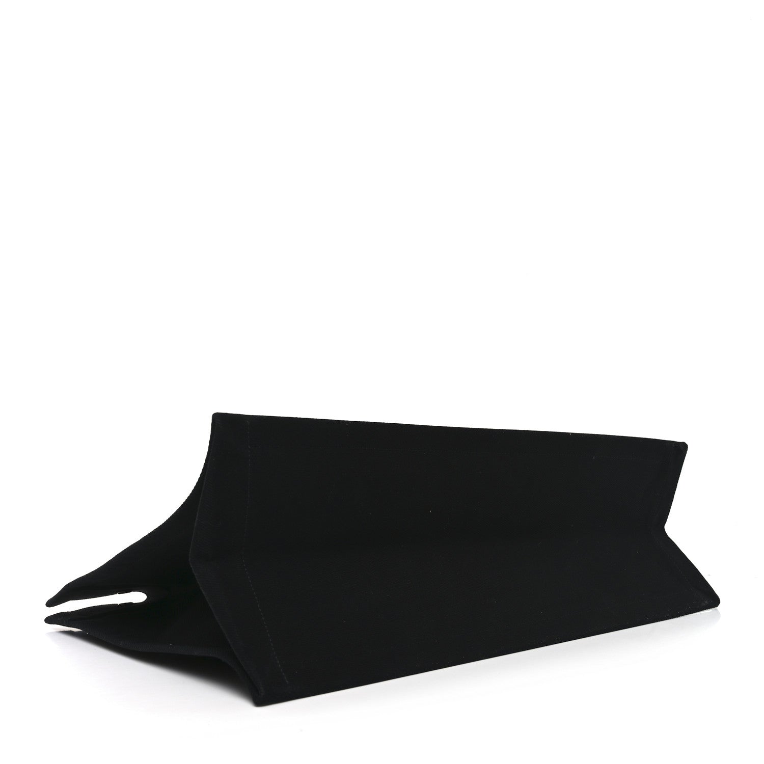 Linen Calfskin Rive Gauche Tote Black