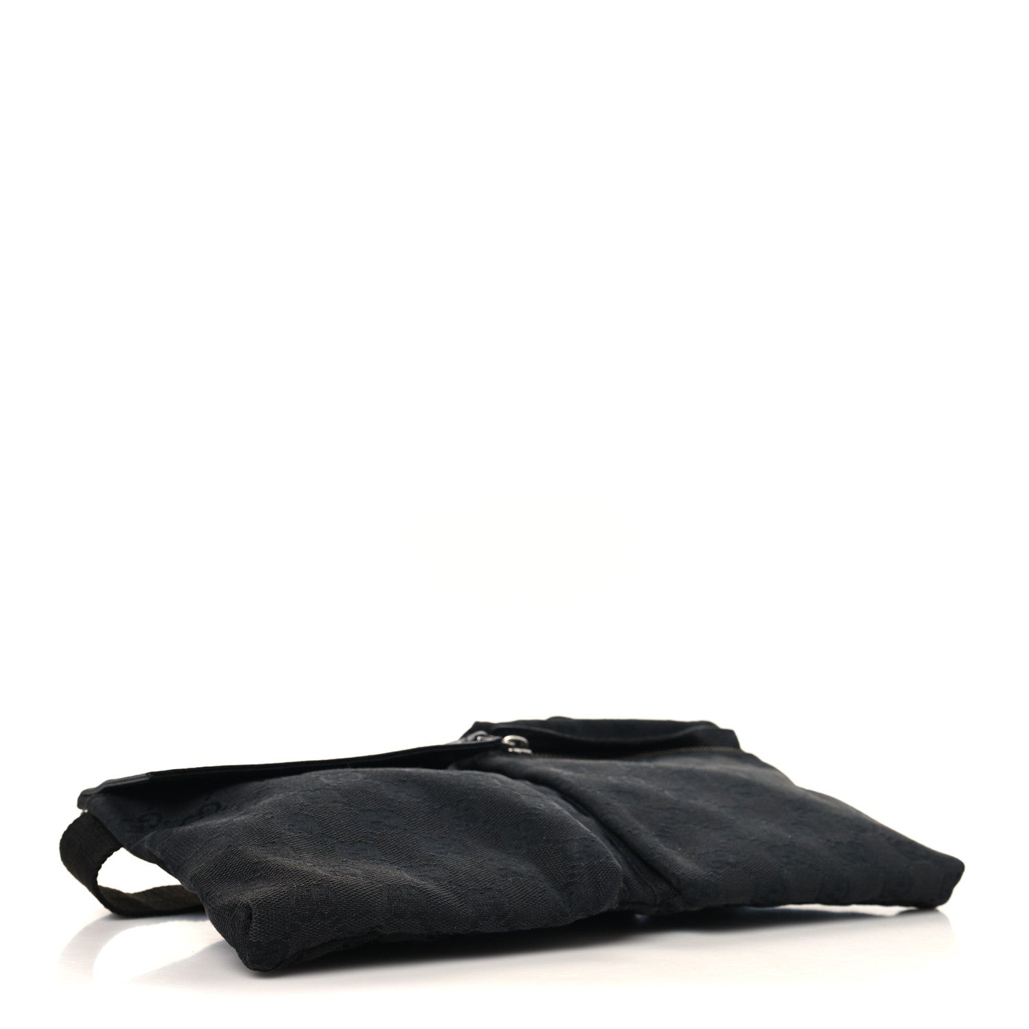 GG Monogram Double Pocket Belt Bag Black