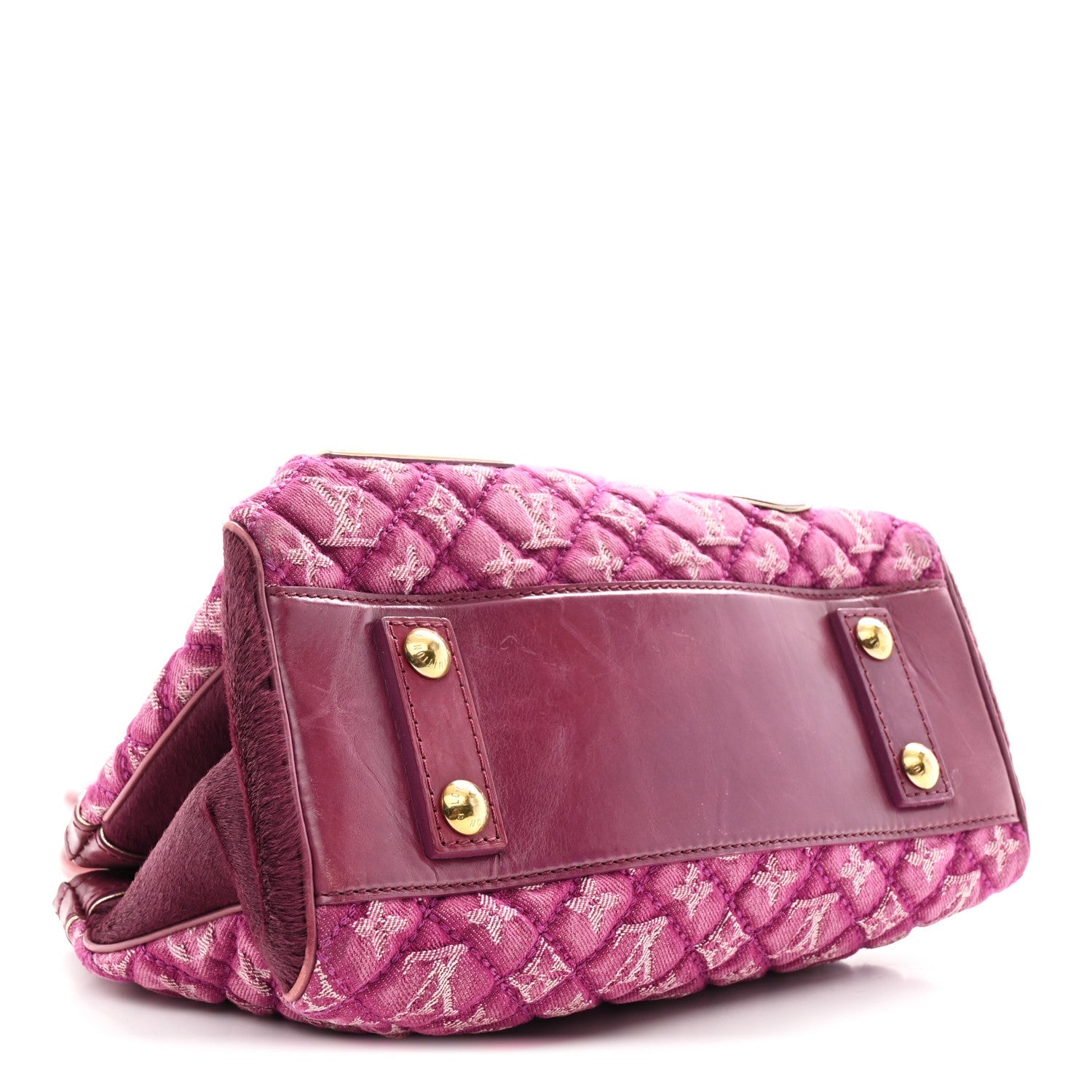 Monogram Denim Quilted Linda Fuchsia