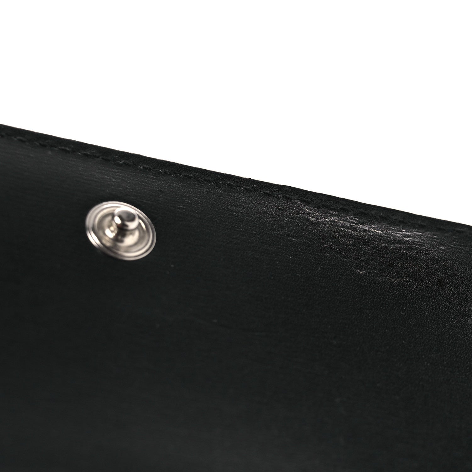 Smooth Calfskin Monogram Zipped Card Case Black