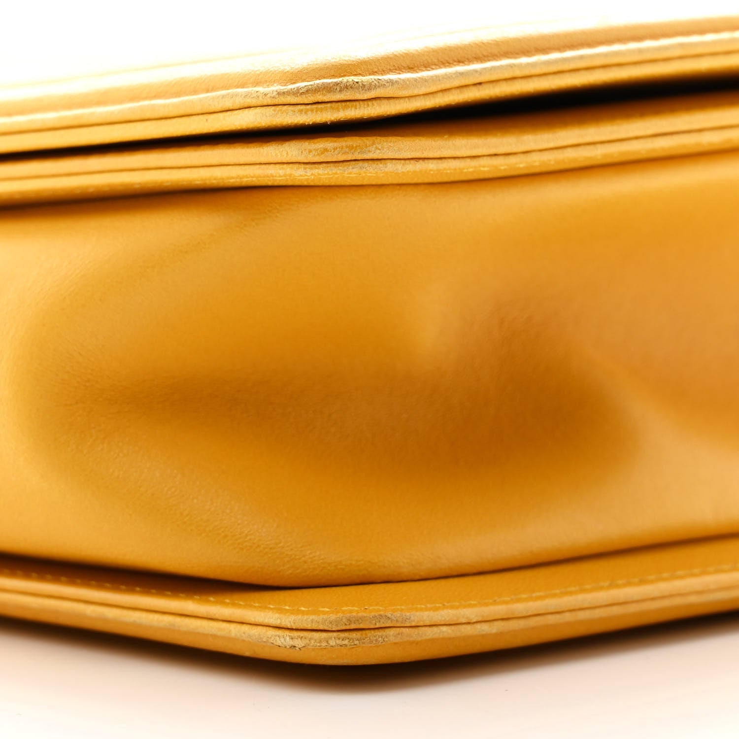 Lambskin Quilted New Medium Boy Flap Yellow