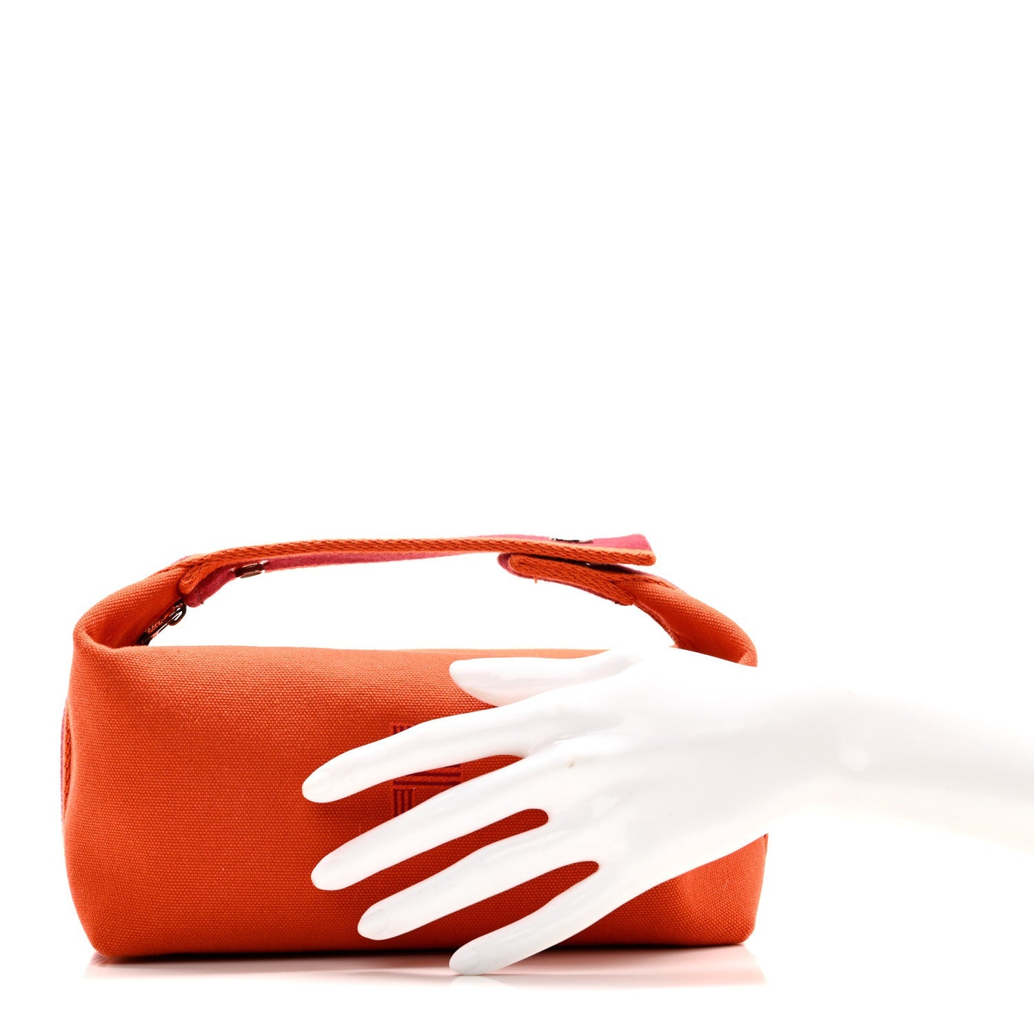 Canvas Small Bride-A-Brac Pouch Orange Burgundy