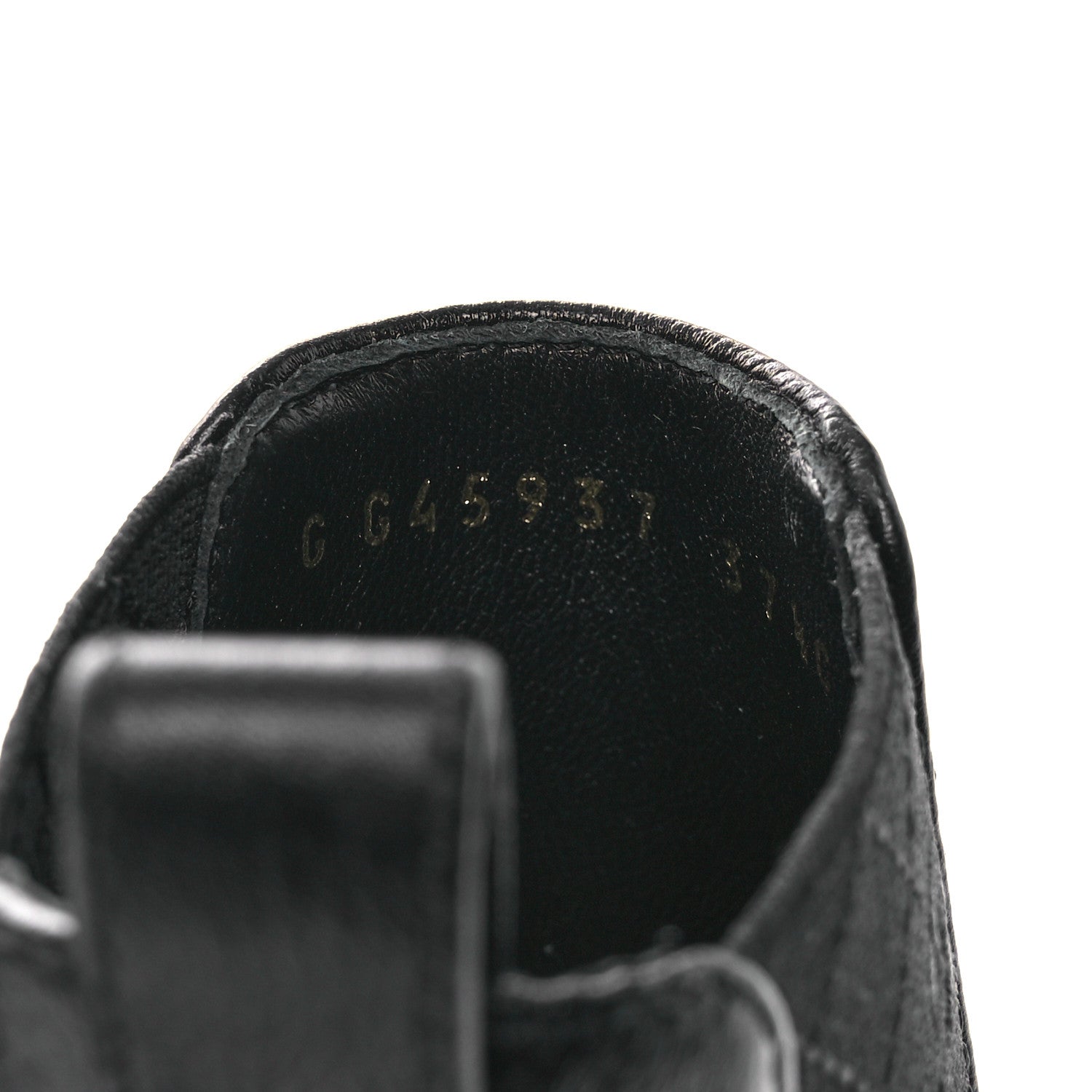 Shiny Grained Calfskin Patent Cap Toe Interlocking CC Short Boots 37.5 Black