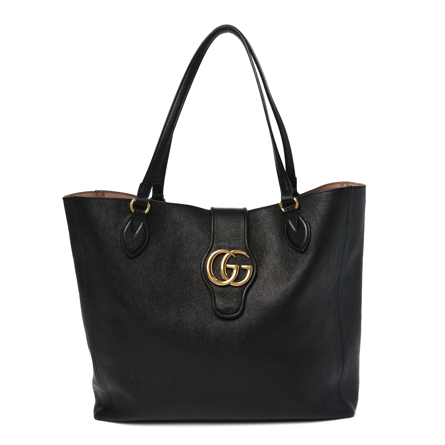 New Sakai Calfskin Lux Medium Dahlia Tote  Black