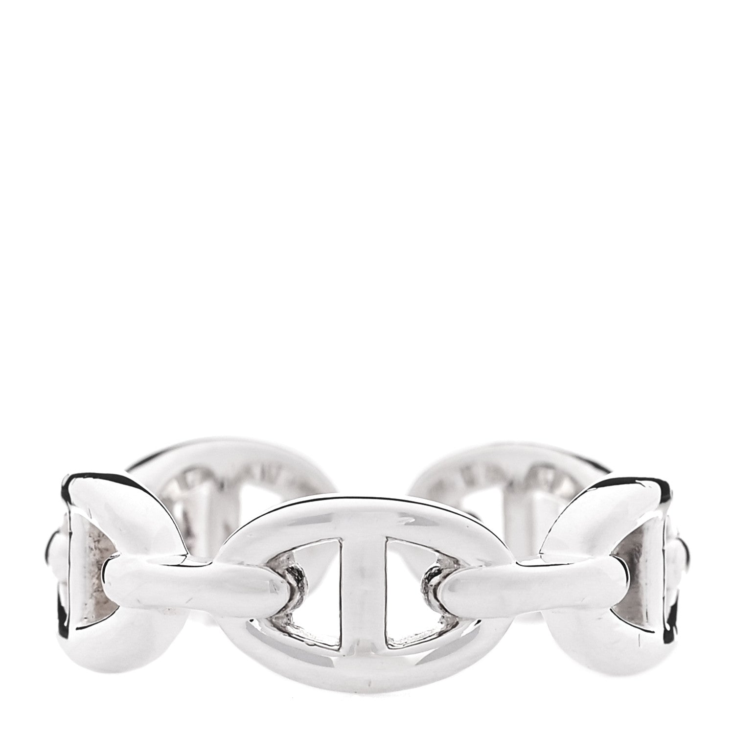 Sterling Silver PM Chaine d'Ancre Enchainee Band Ring 55 7.25