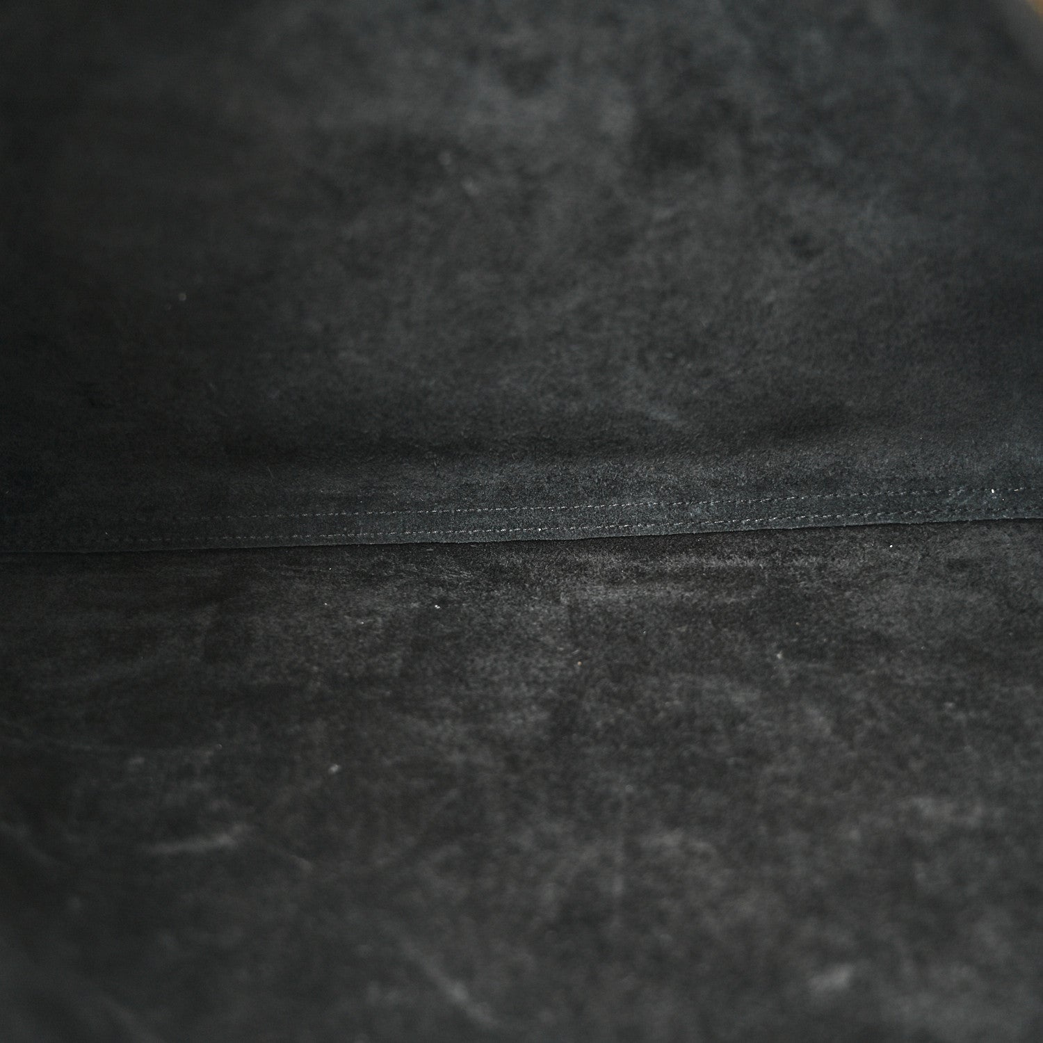 Pebbled Calfskin Large Logo Portfolio Clutch Black
