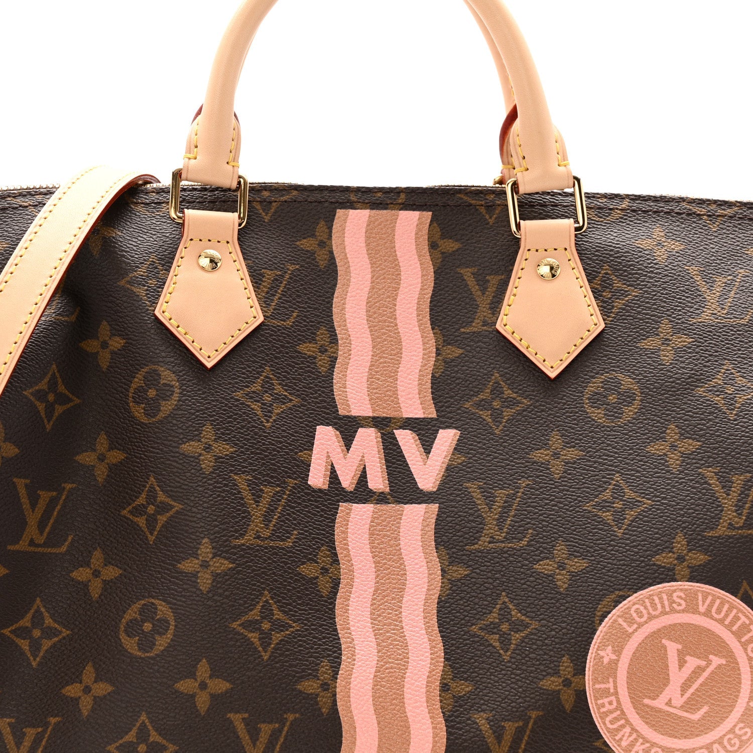 Mon Monogram Speedy Bandouliere 35 Light Pink Camel