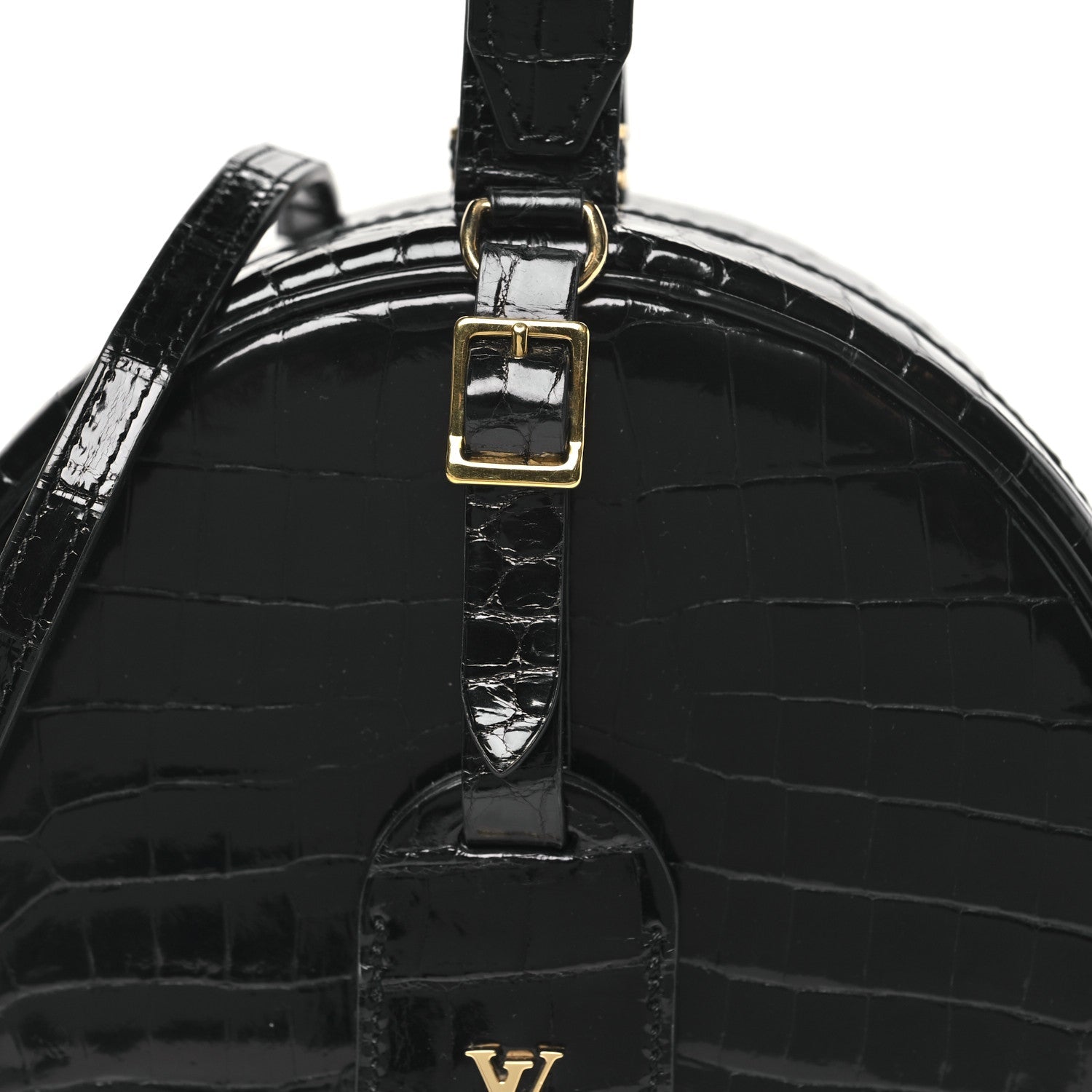 Crocodile Petite Boite Chapeau Black