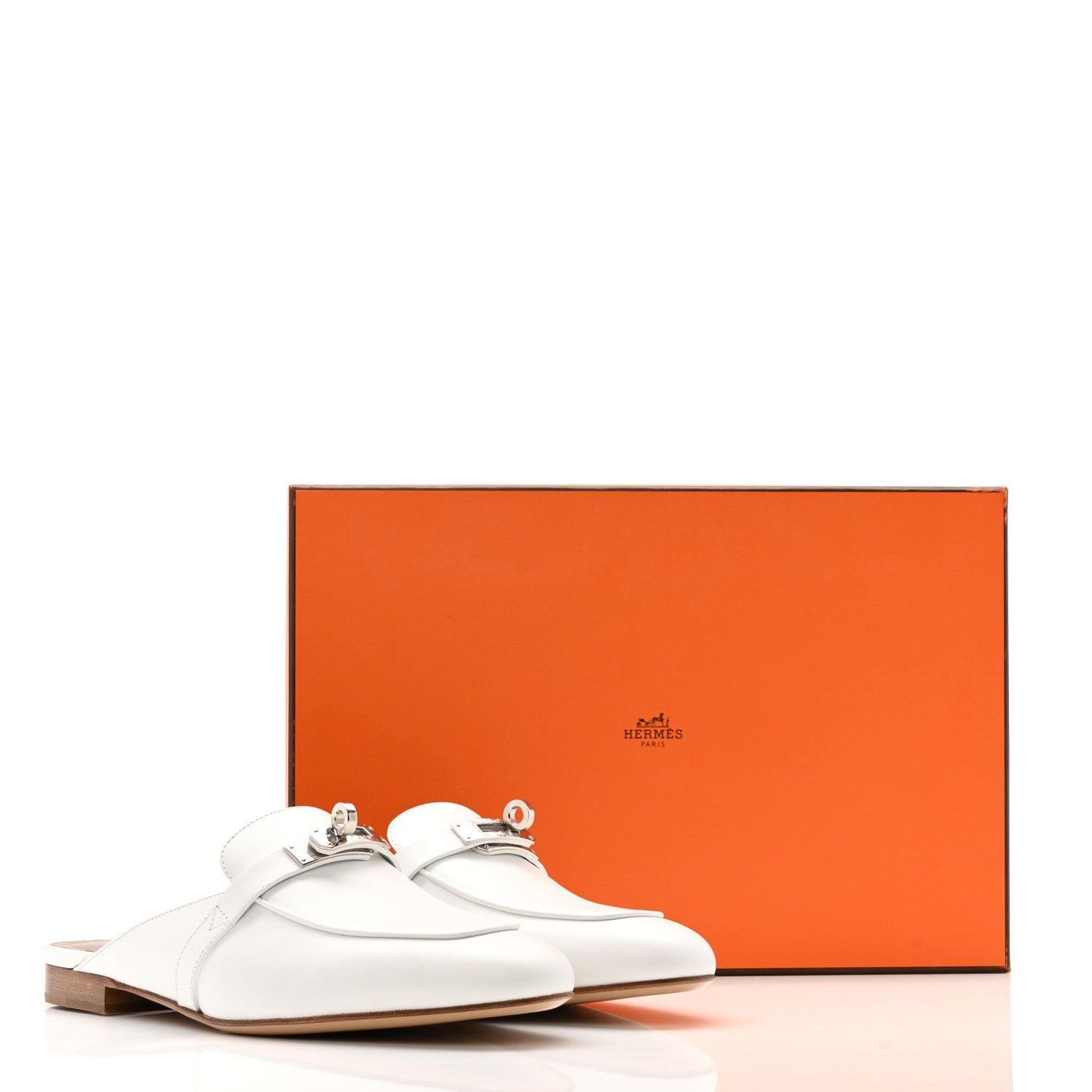 Calfskin Oz Mules 37.5 White