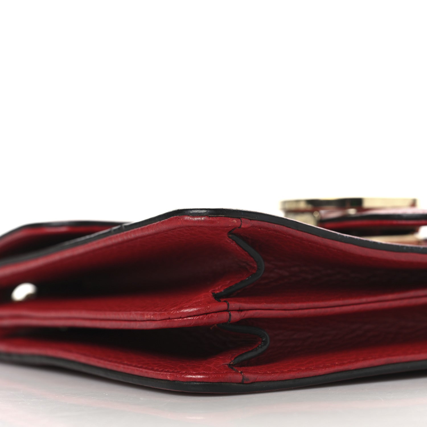 Dollar Calfskin Small Interlocking G Shoulder Bag Red