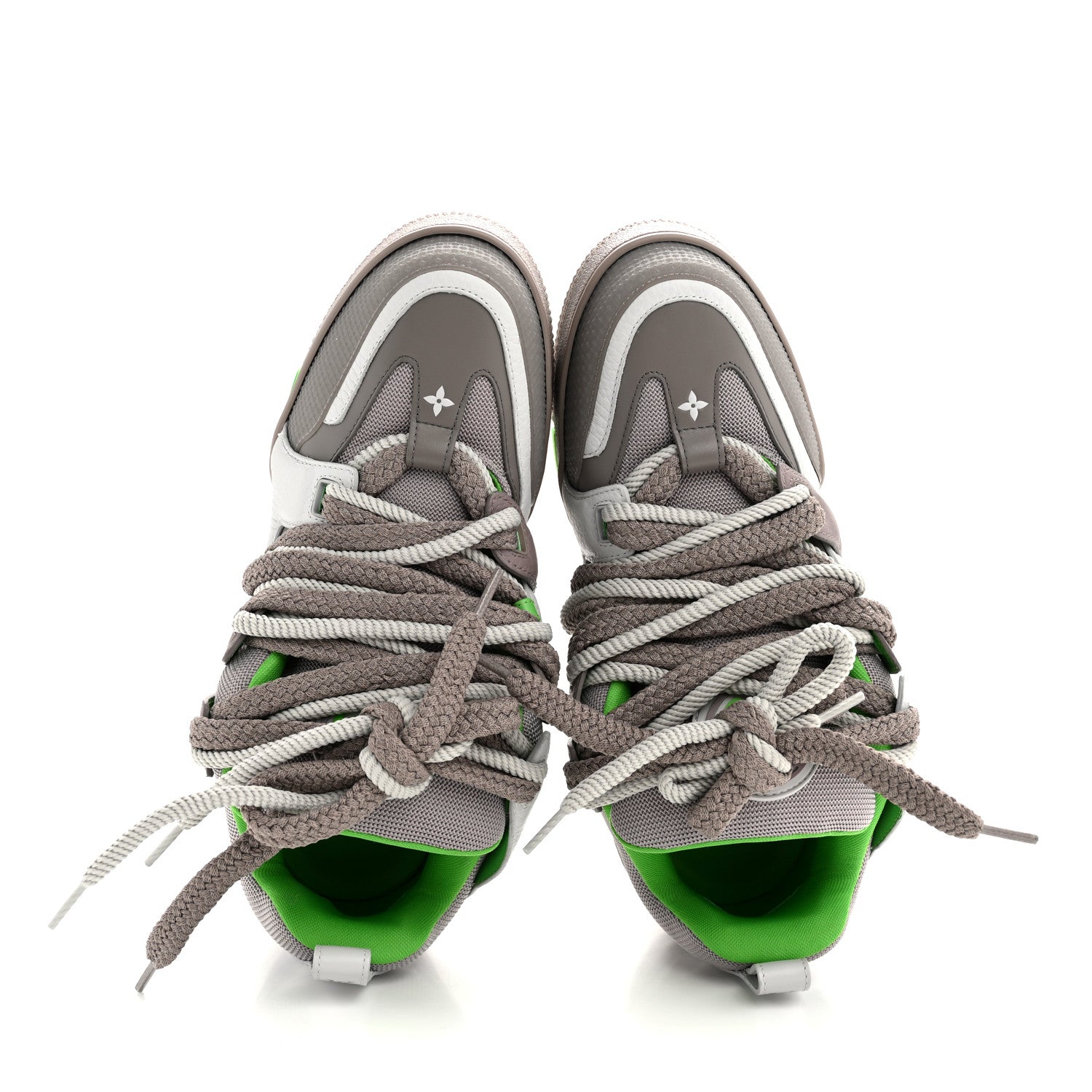 Calfskin Mens LV Skate Sneaker 9 Grey Green