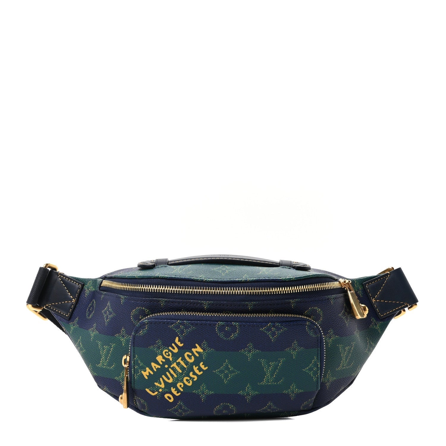 Monogram Heritage Rush Bumbag Blue Stripes