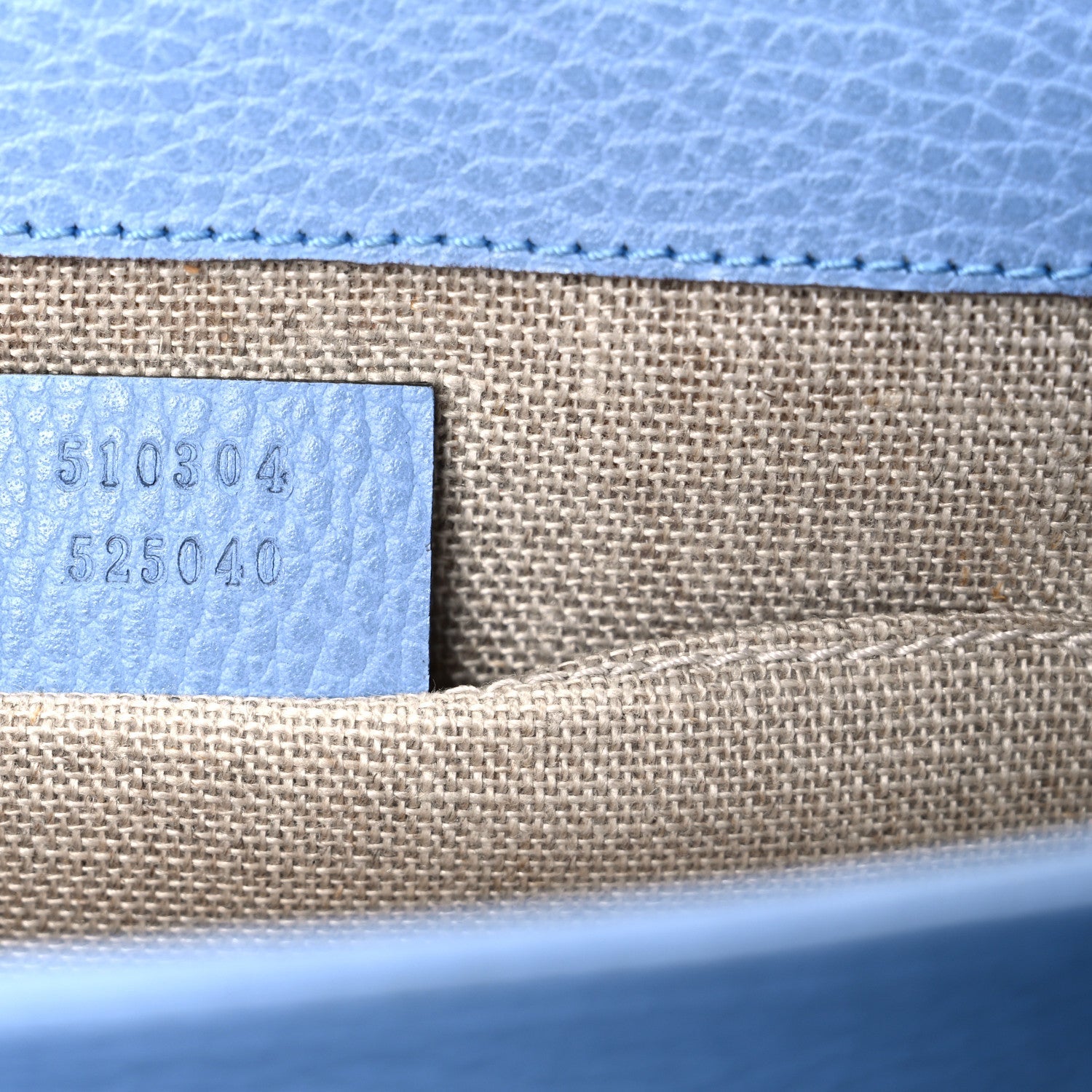 Dollar Calfskin Small Interlocking G Shoulder Bag Mineral Blue