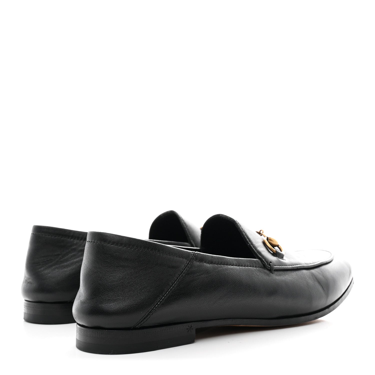 Lambskin Womens Brixton Horsebit Loafers 37.5 Black