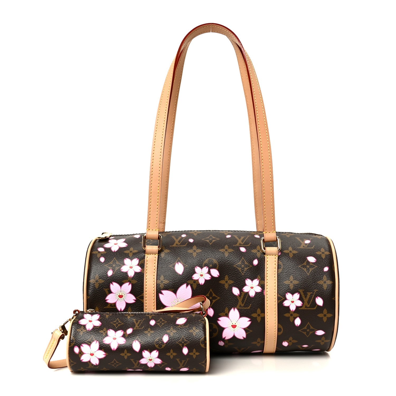 LV X TM Monogram Cherry Blossom Papillon Sakura Brown
