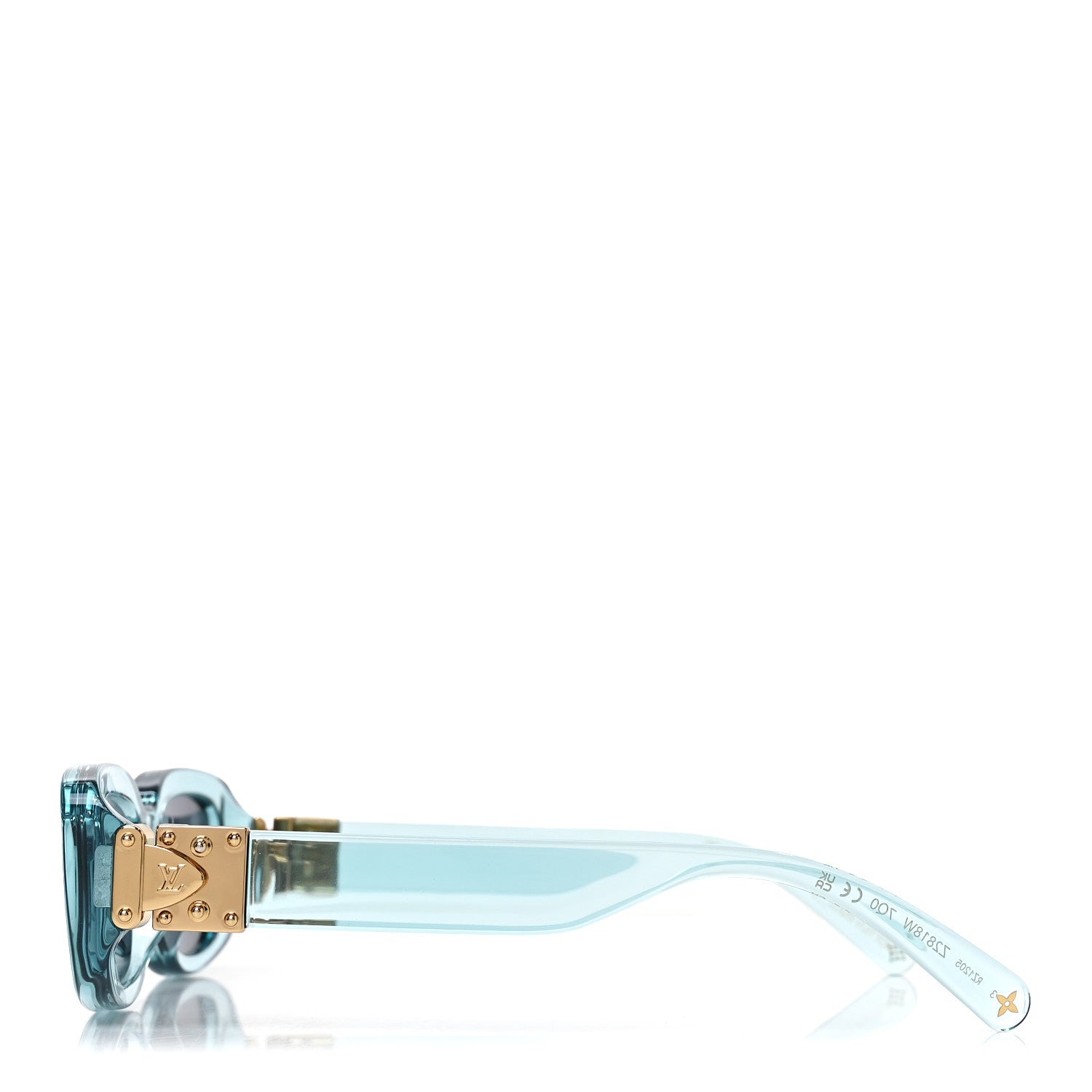 Acetate S Lock Cat Eye Sunglasses Z2818W Crystal Blue