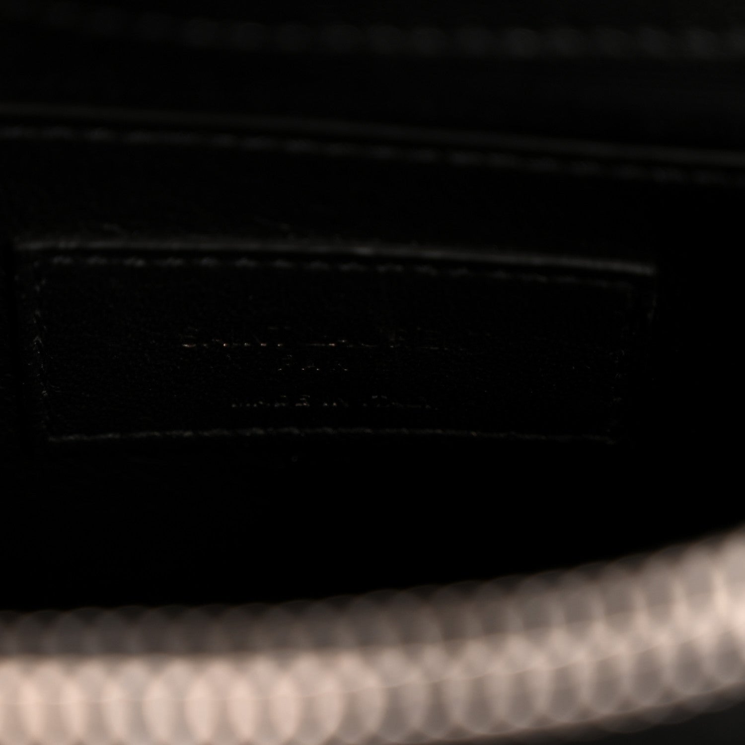 Sheepskin Matelasse Chevron Monogram Medium College Bag Black