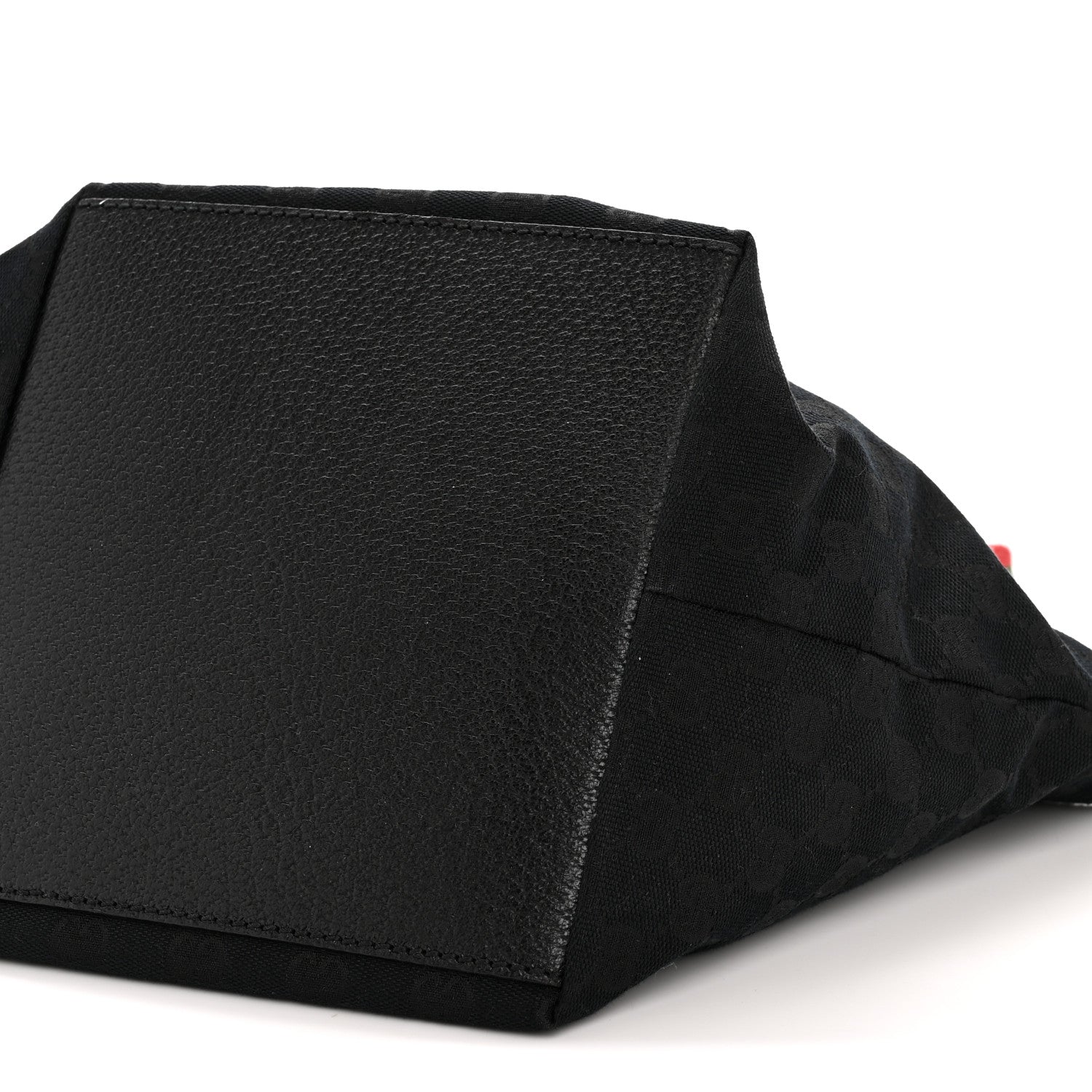 GG Monogram Small Web Handle Bucket Tote Black