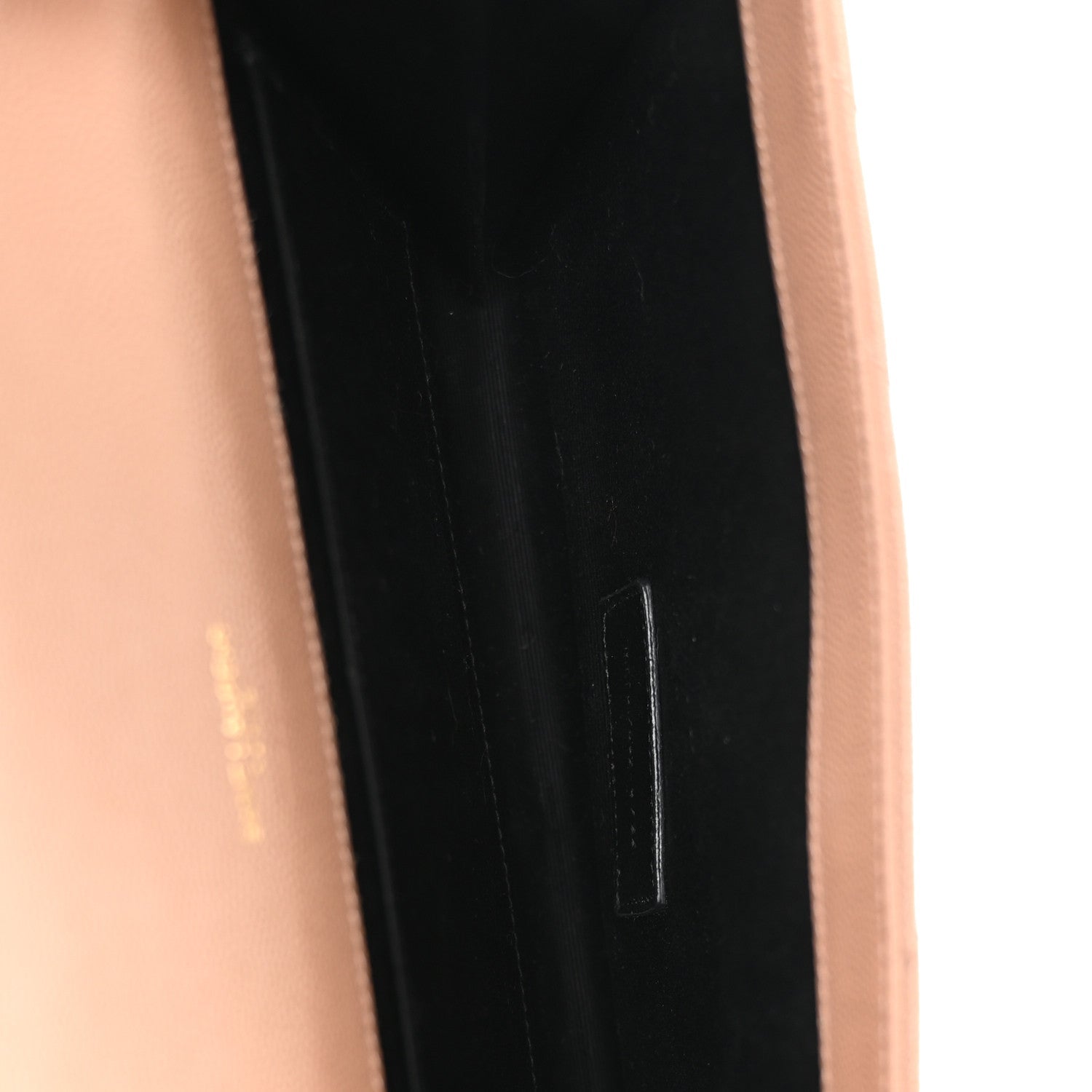 Grain De Poudre Matelasse Chevron Monogram Envelope Clutch Vintage Peach