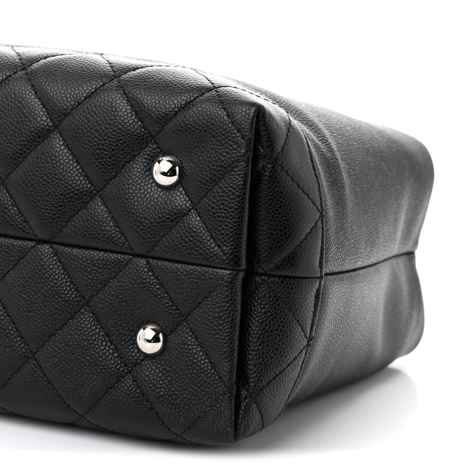 Soft Caviar CC Medium Top Handle Tote Black